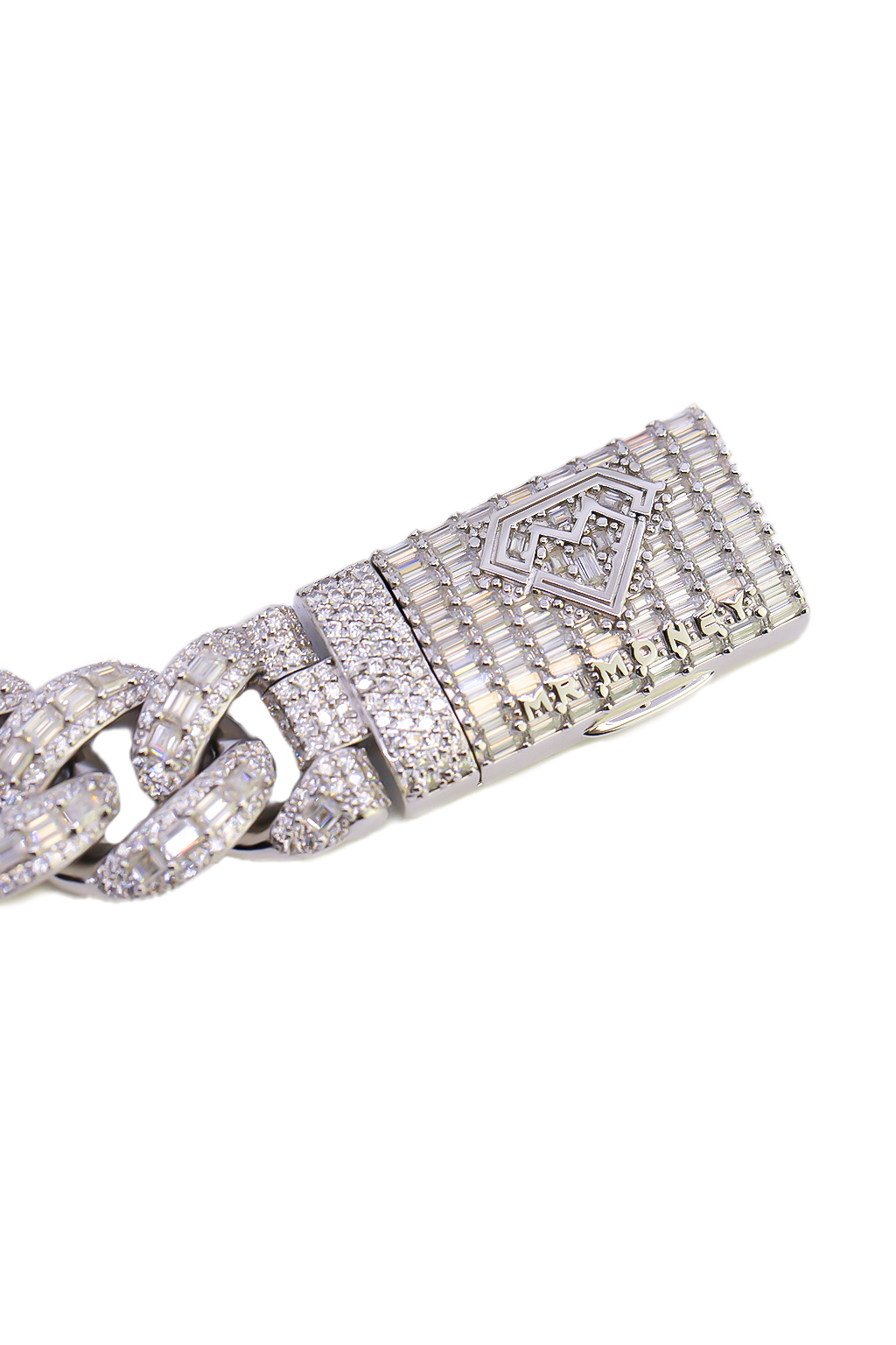 Mr Money Iced Out Baguette Monster Chain