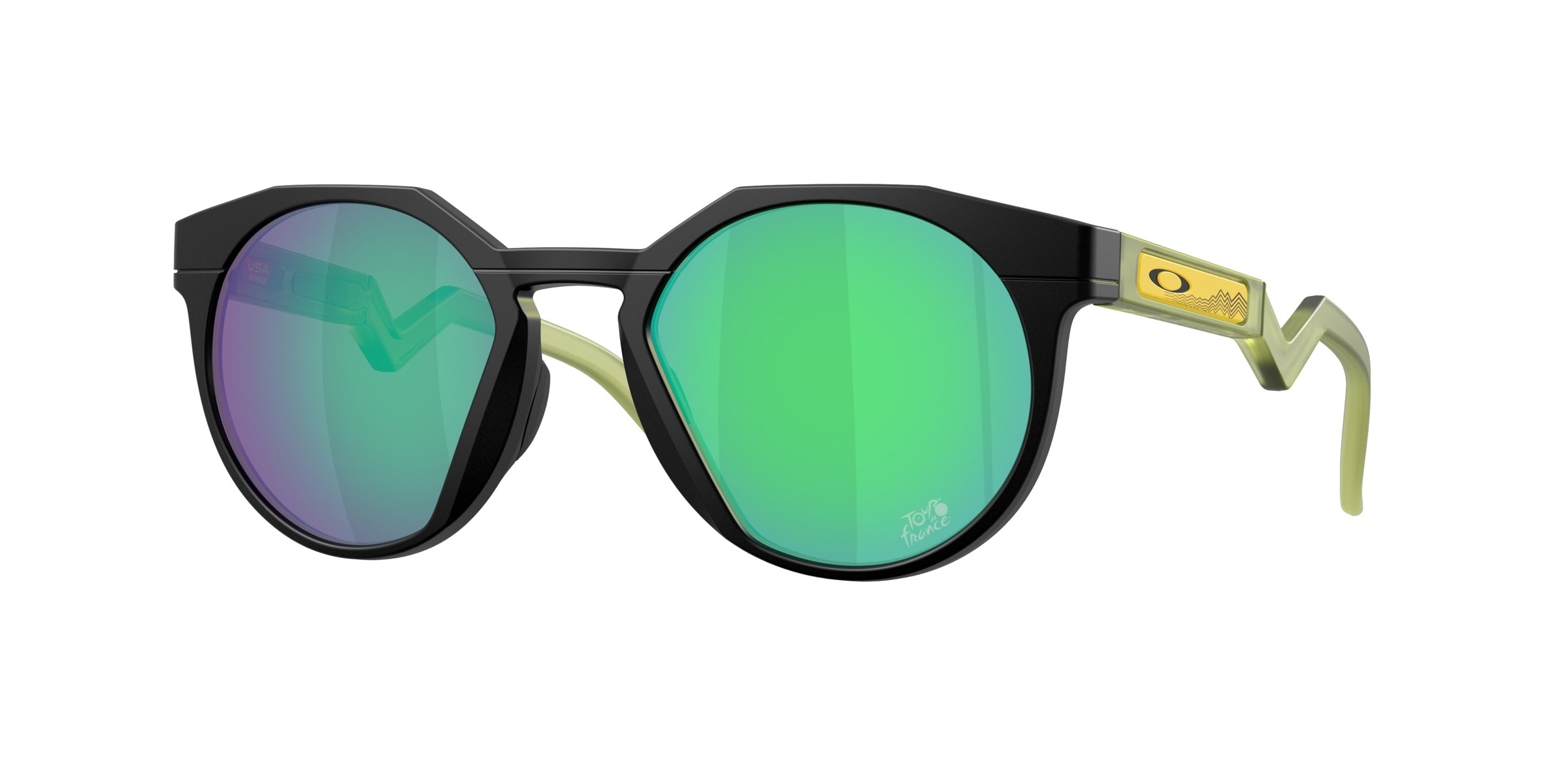 Oakley 0OO9242 HSTN Sunglasses in Matte black with Prizm jade lenses