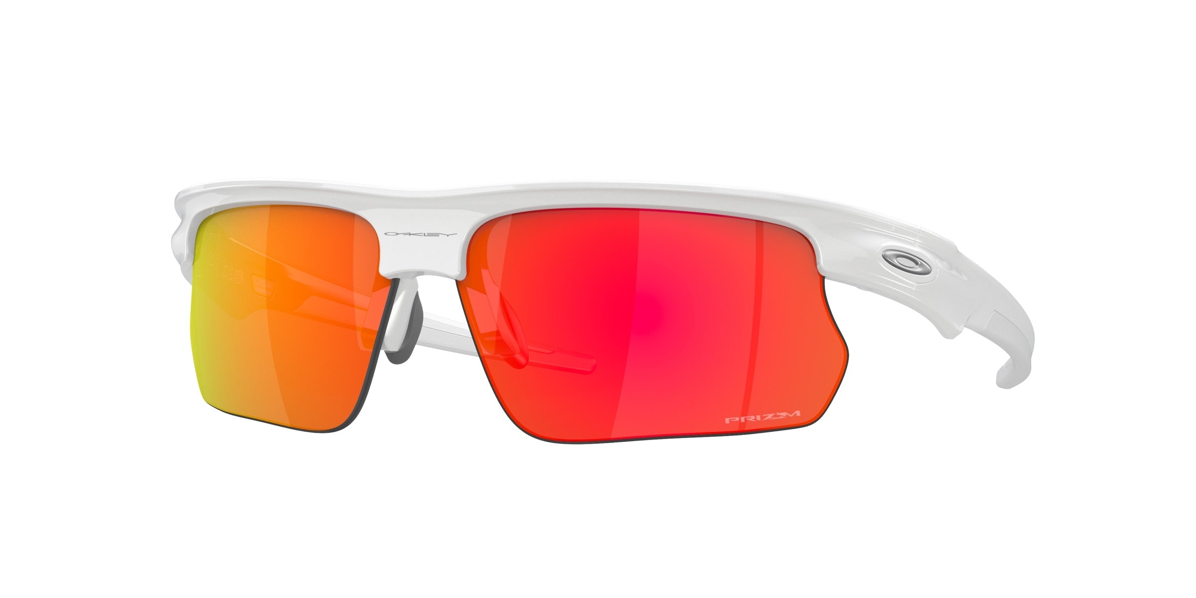 Oakley 0OO9400 Bisphaera Sunglasses in Polished white with Prizm ruby lenses