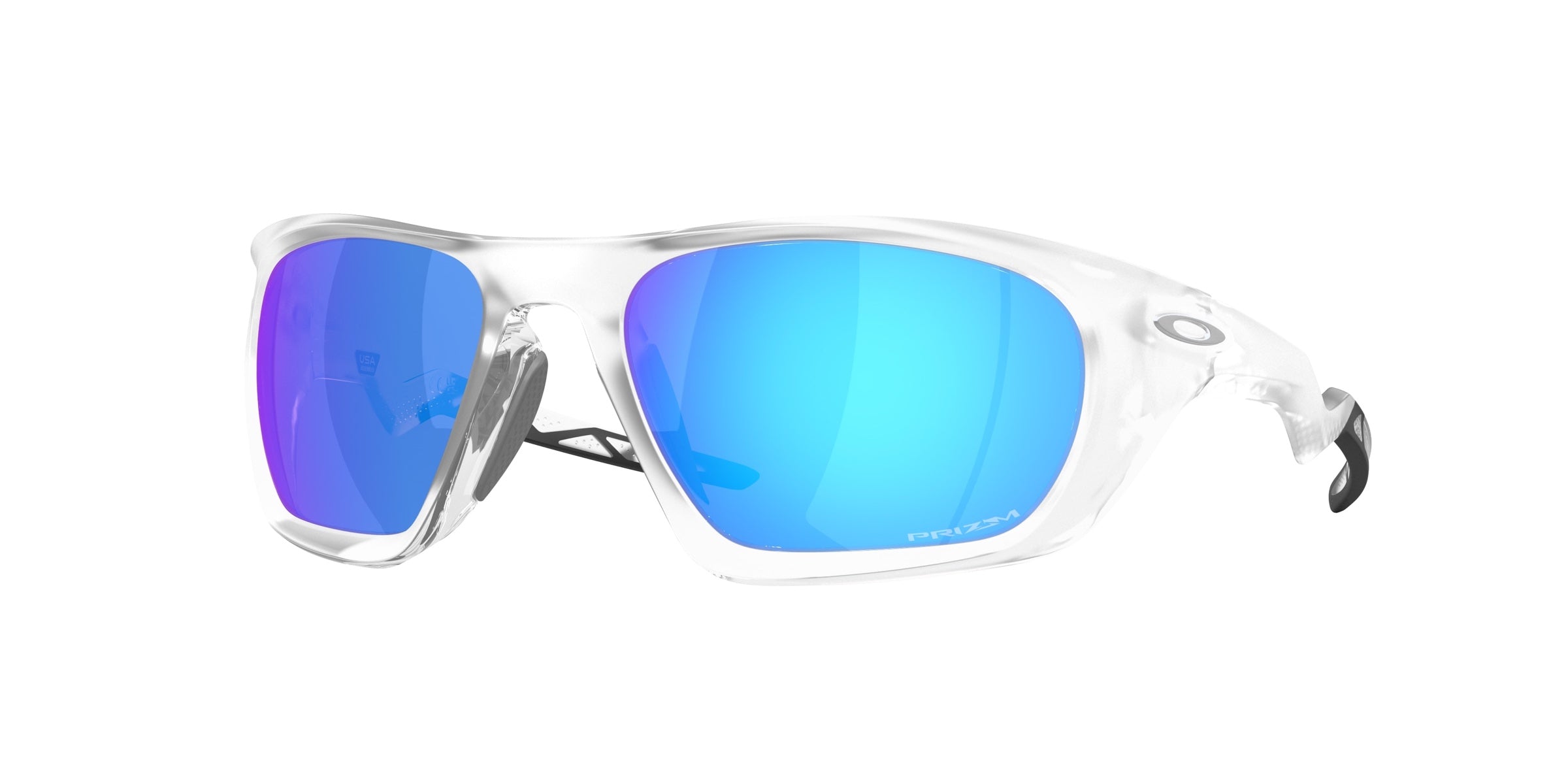 Oakley 0OO9431 Lateralis Sunglasses in Matte clear with Prizm sapphire lenses