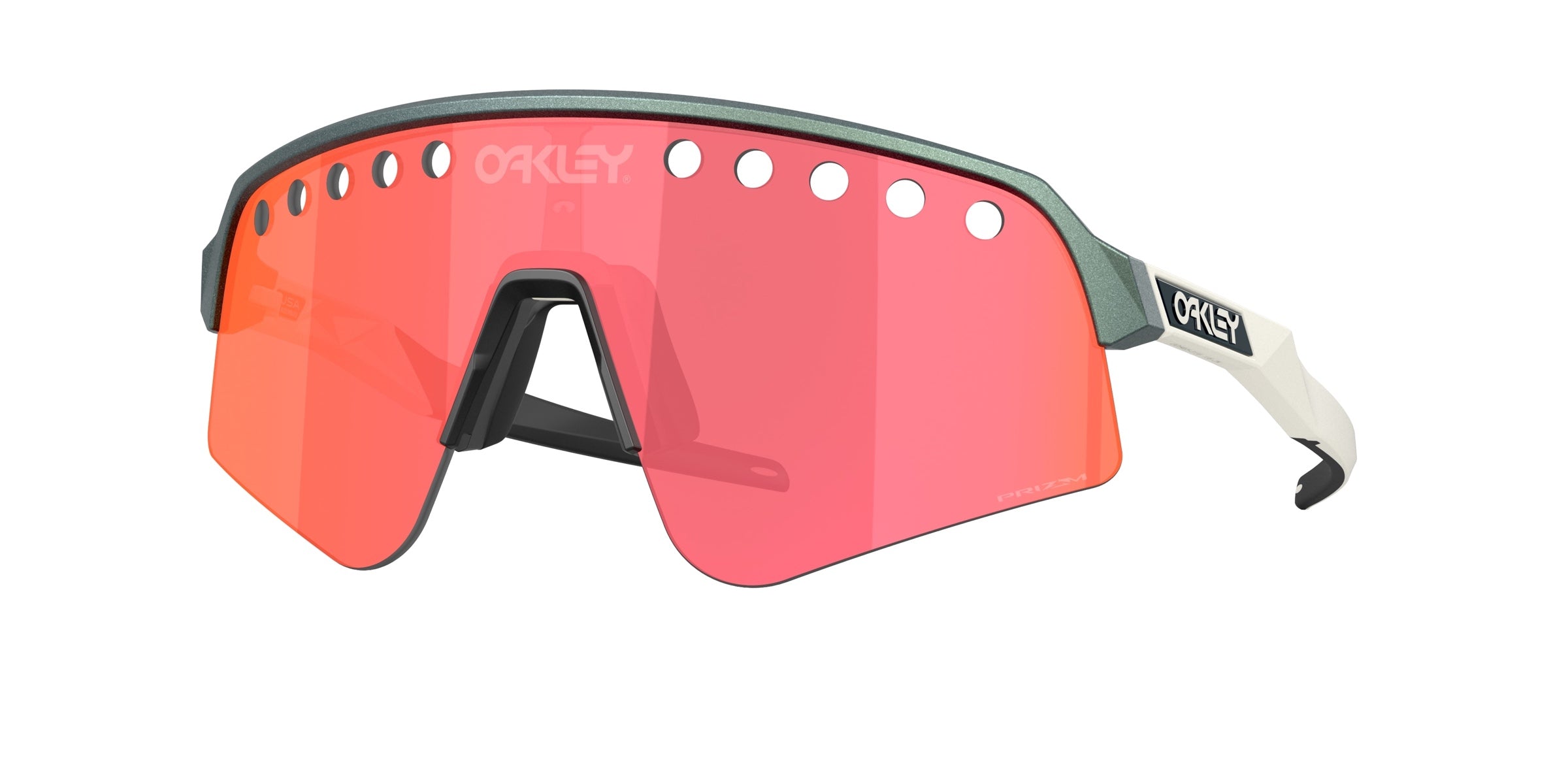 Oakley 0OO9465 Sutro Lite Sweep Sunglasses in Matte silver/blue colorshift with Prizm trail torch lenses
