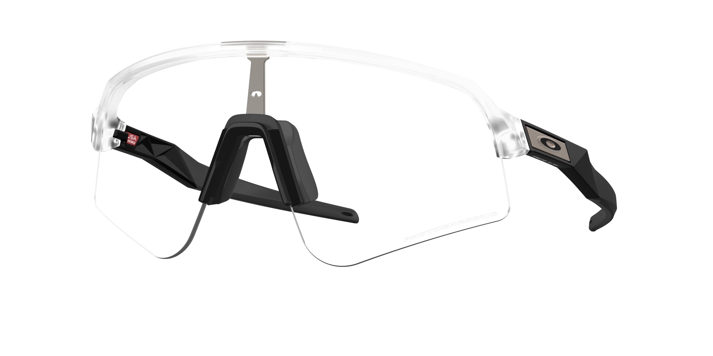 Oakley 0OO9465 Sutro Lite Sweep Sunglasses in Matte clear with Clear to black iridium photochromic lenses