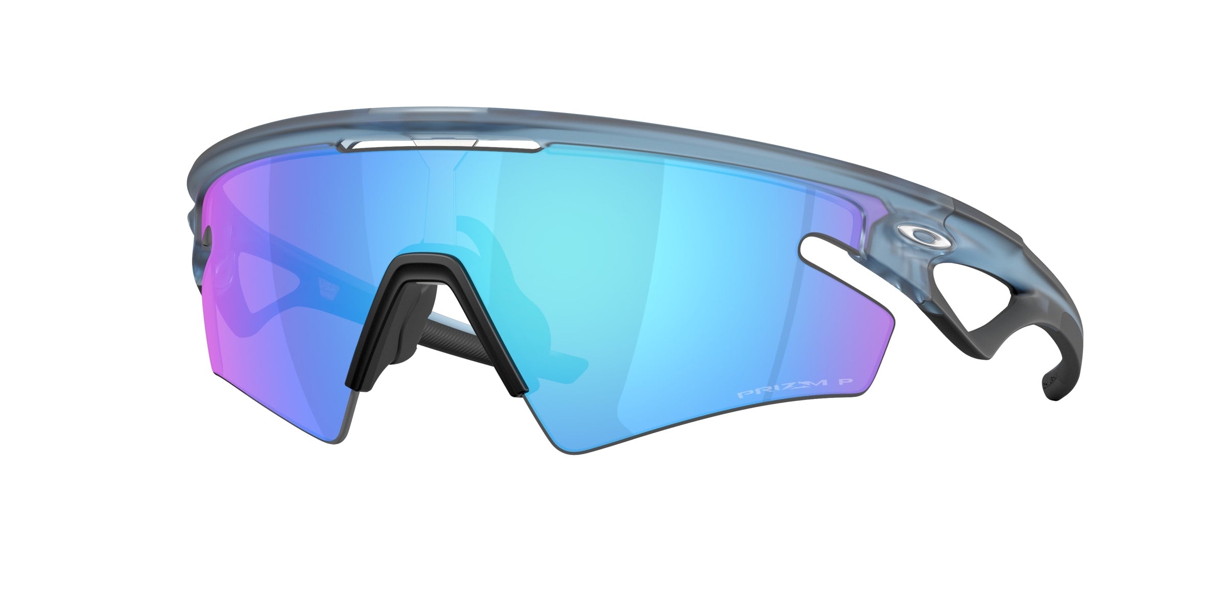 Oakley 0OO9499 Sphaera Slash Sunglasses in Matt transparent stonewash with Prizm sapphire polarized lenses