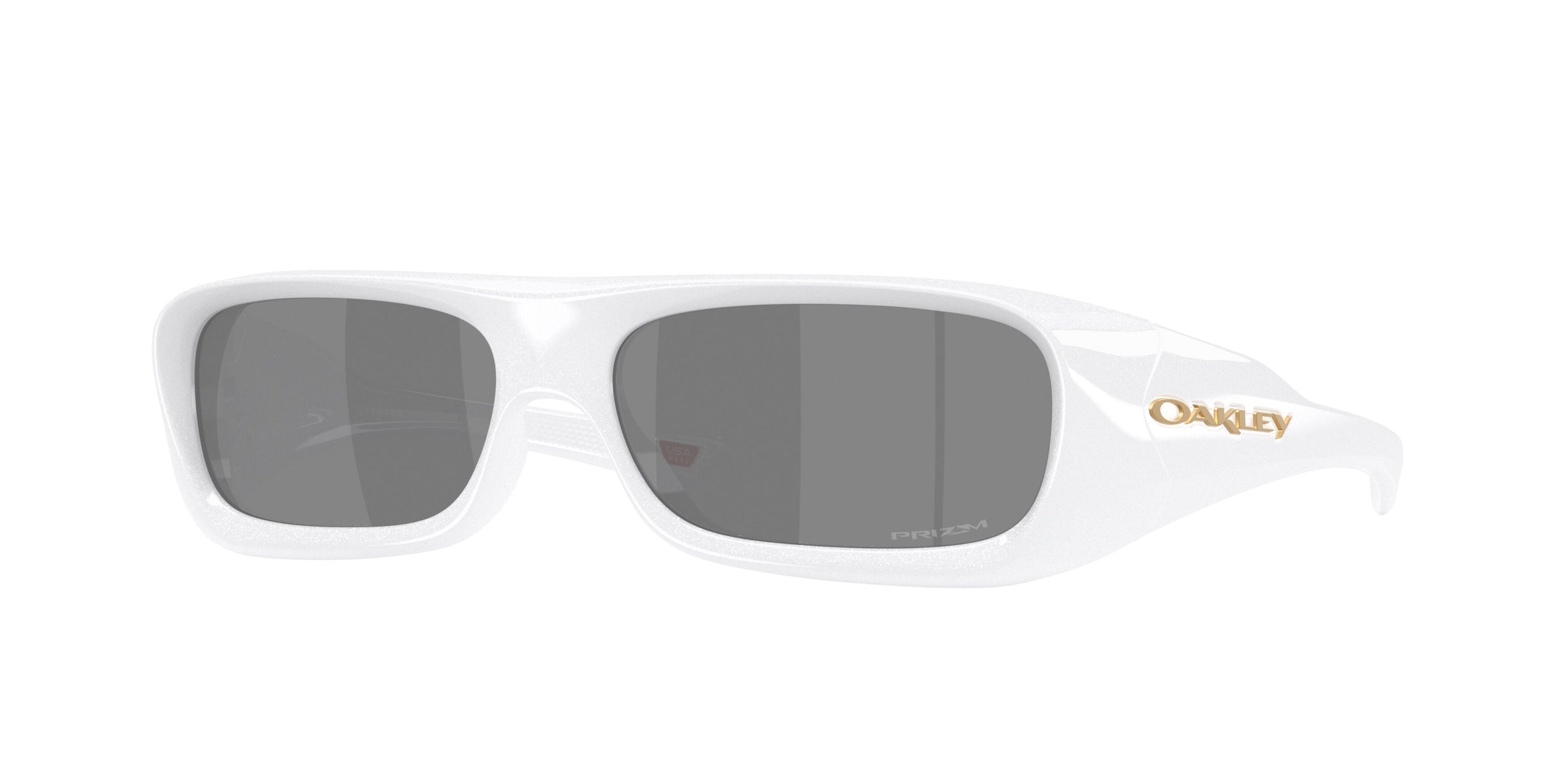 Oakley 0OO9520 Permian Sunglasses in Pearlised white with Prizm black lenses