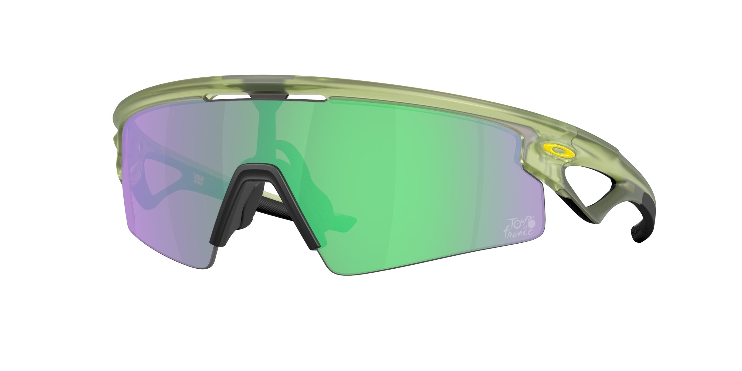 Oakley 0OO9531 Sphaera Strike Sunglasses in Matte fern with Prizm road jade lenses