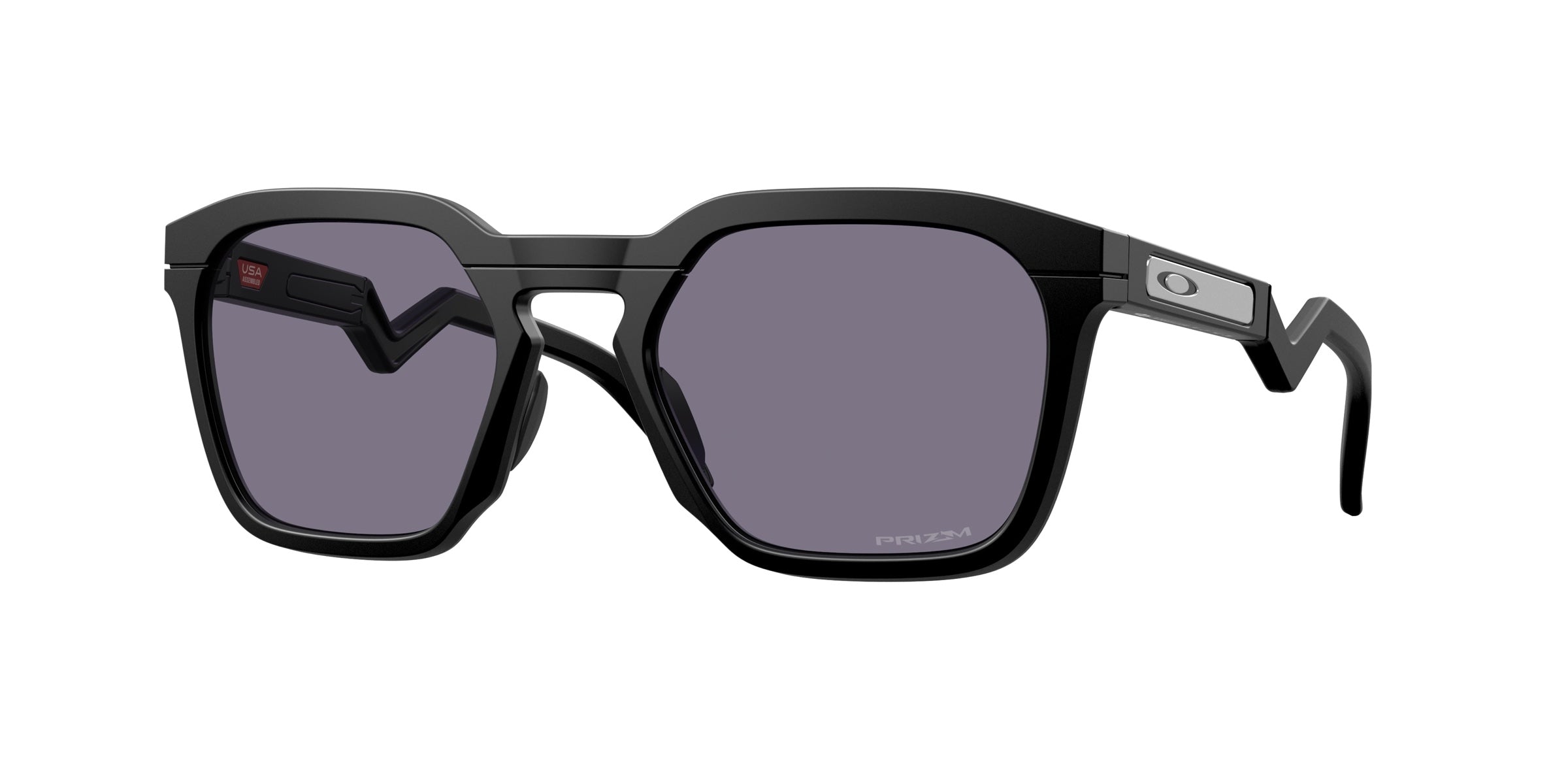 Oakley 0OO9533 HSTN SQ Sunglasses in Matte black with Prizm grey lenses