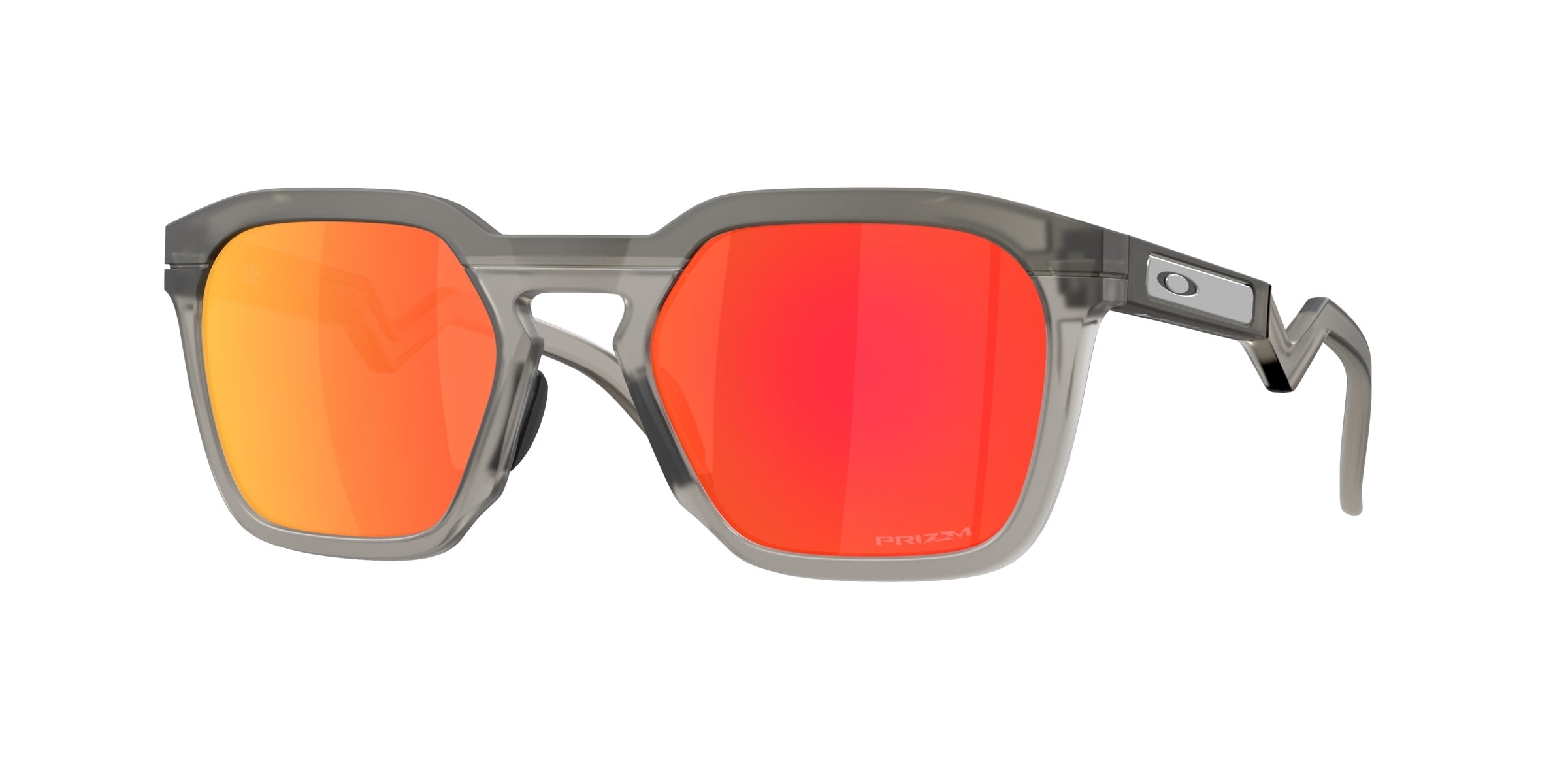 Oakley 0OO9533 HSTN SQ Sunglasses in Matte grey smoke with Prizm ruby lenses