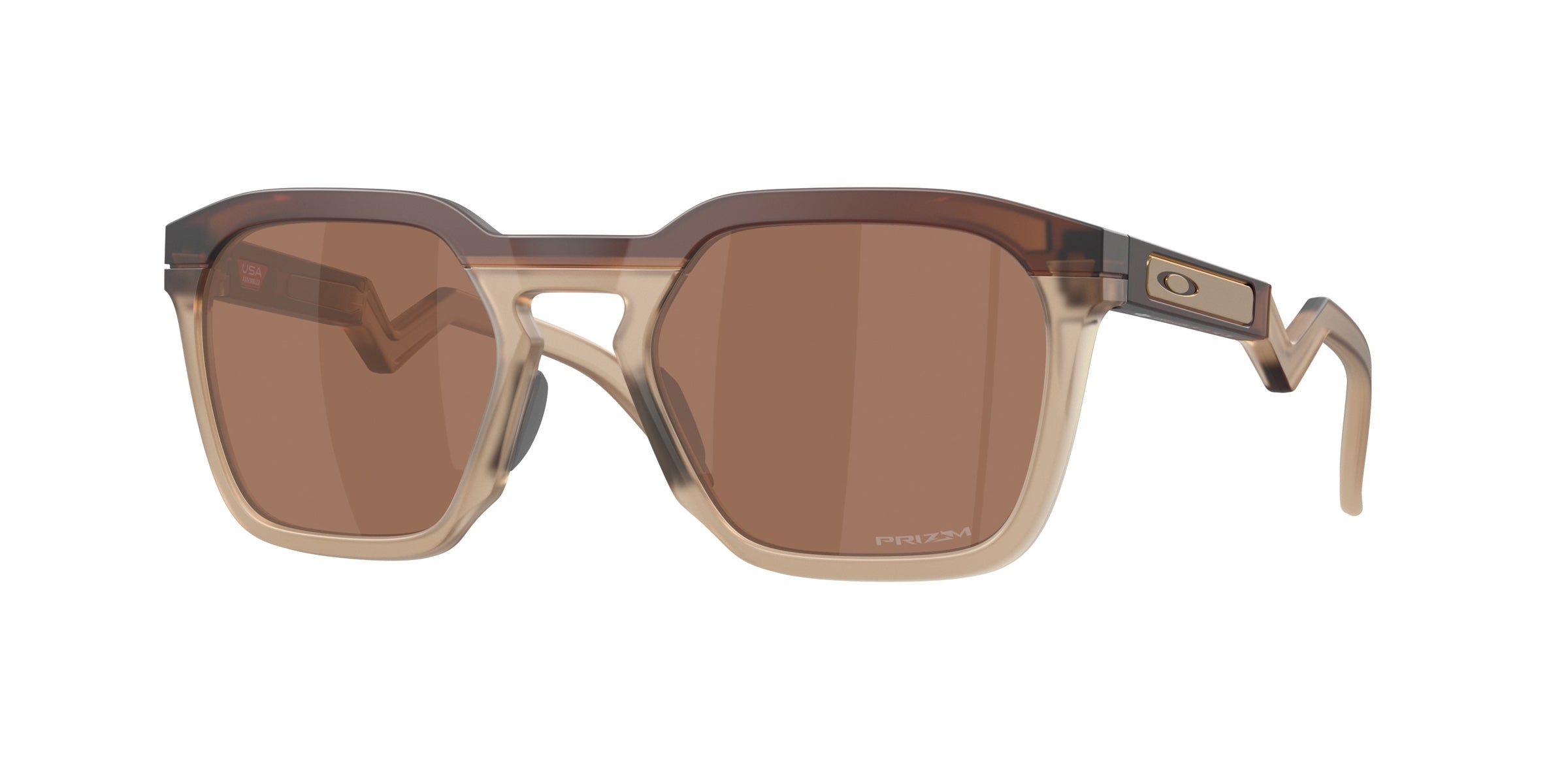 Oakley 0OO9533 HSTN SQ Sunglasses in Matte rootbeer with Prizm tungsten lenses