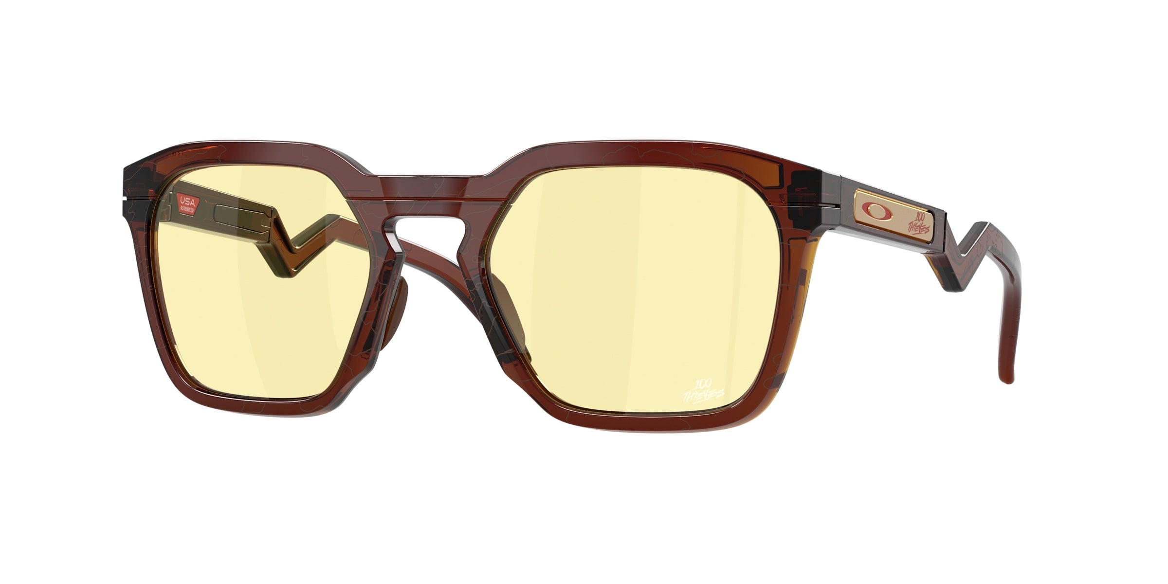 Oakley 0OO9533 HSTN SQ Sunglasses in Dark amber with Prizm gaming™ 2.0 lenses