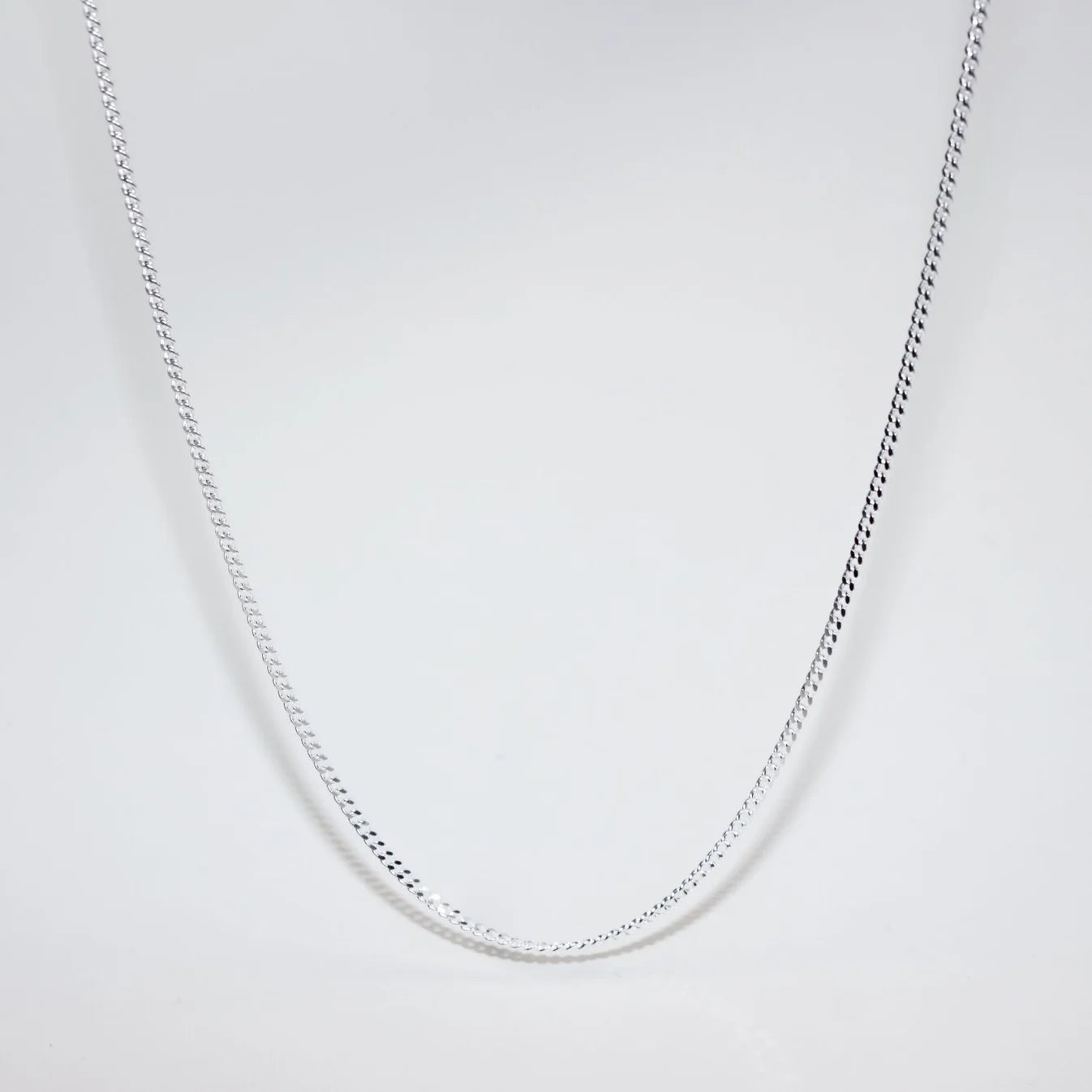 Sterling Silver Diamond Cut Curb Link Chain 2mm