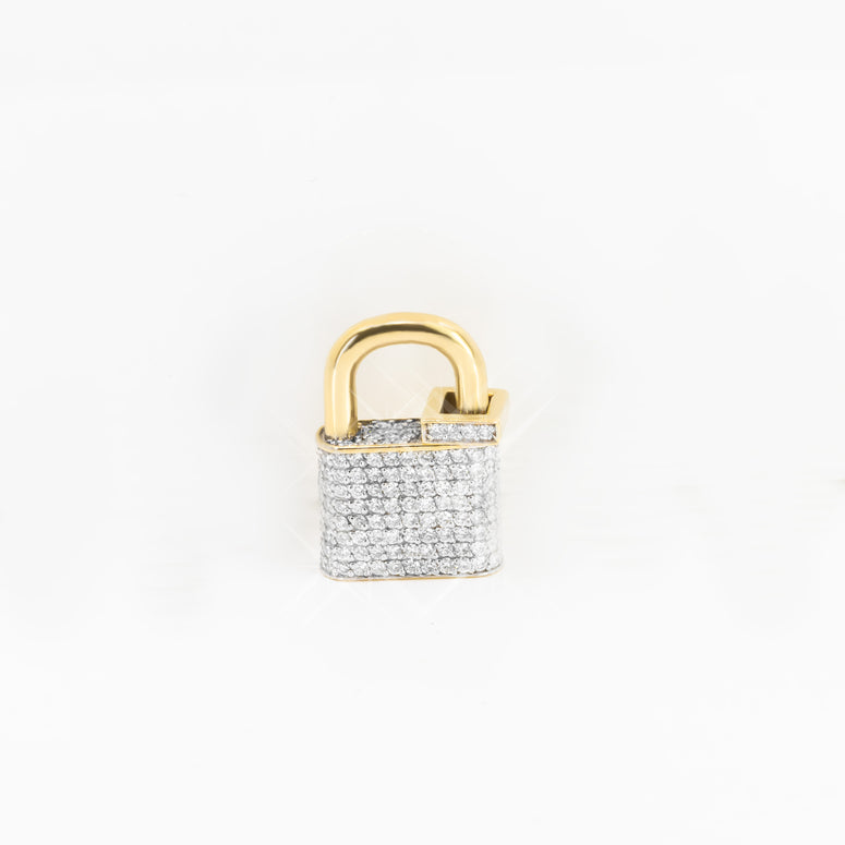 2.85ct Diamond Gold Padlock