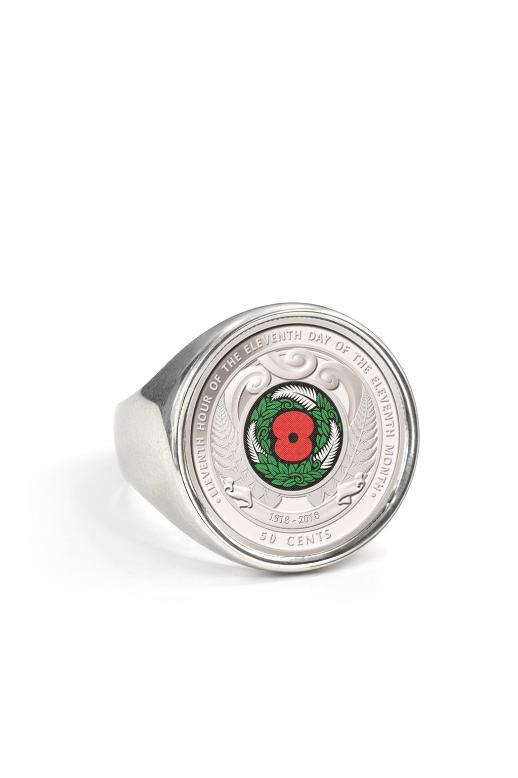 Sterling Silver Poppy Rub Over Setting Ring