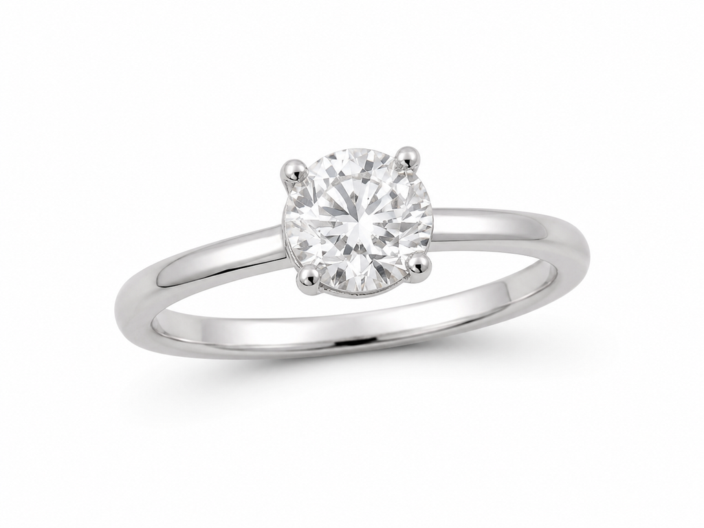 Cubic Zirconia Solitaire Ring