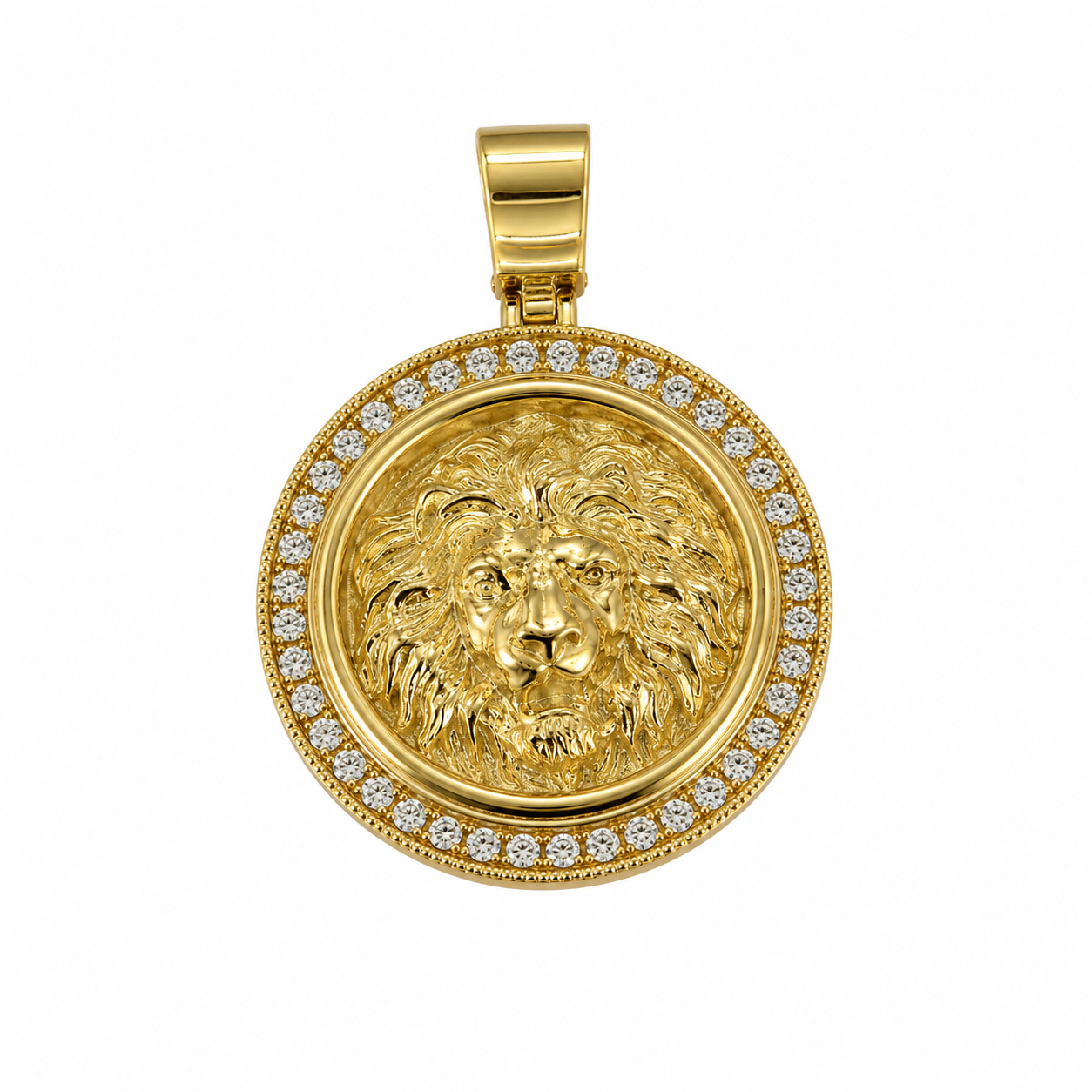 9ct Gold Lion Diamond Pendant