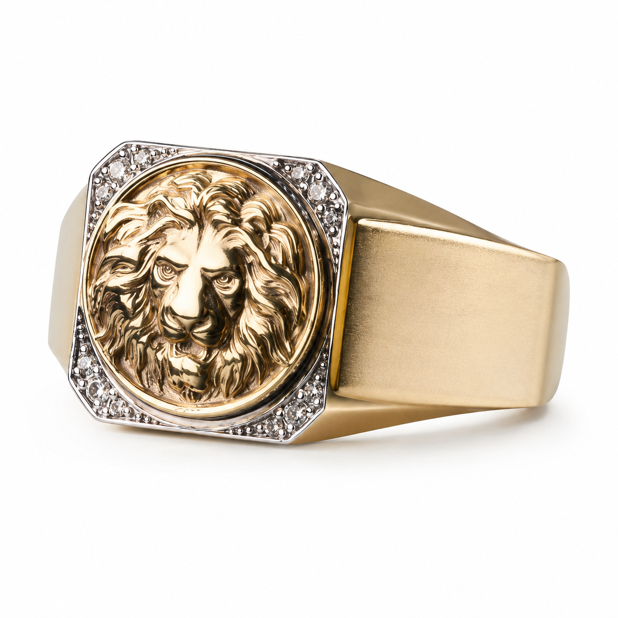 007 Lion Gold Diamond Ring
