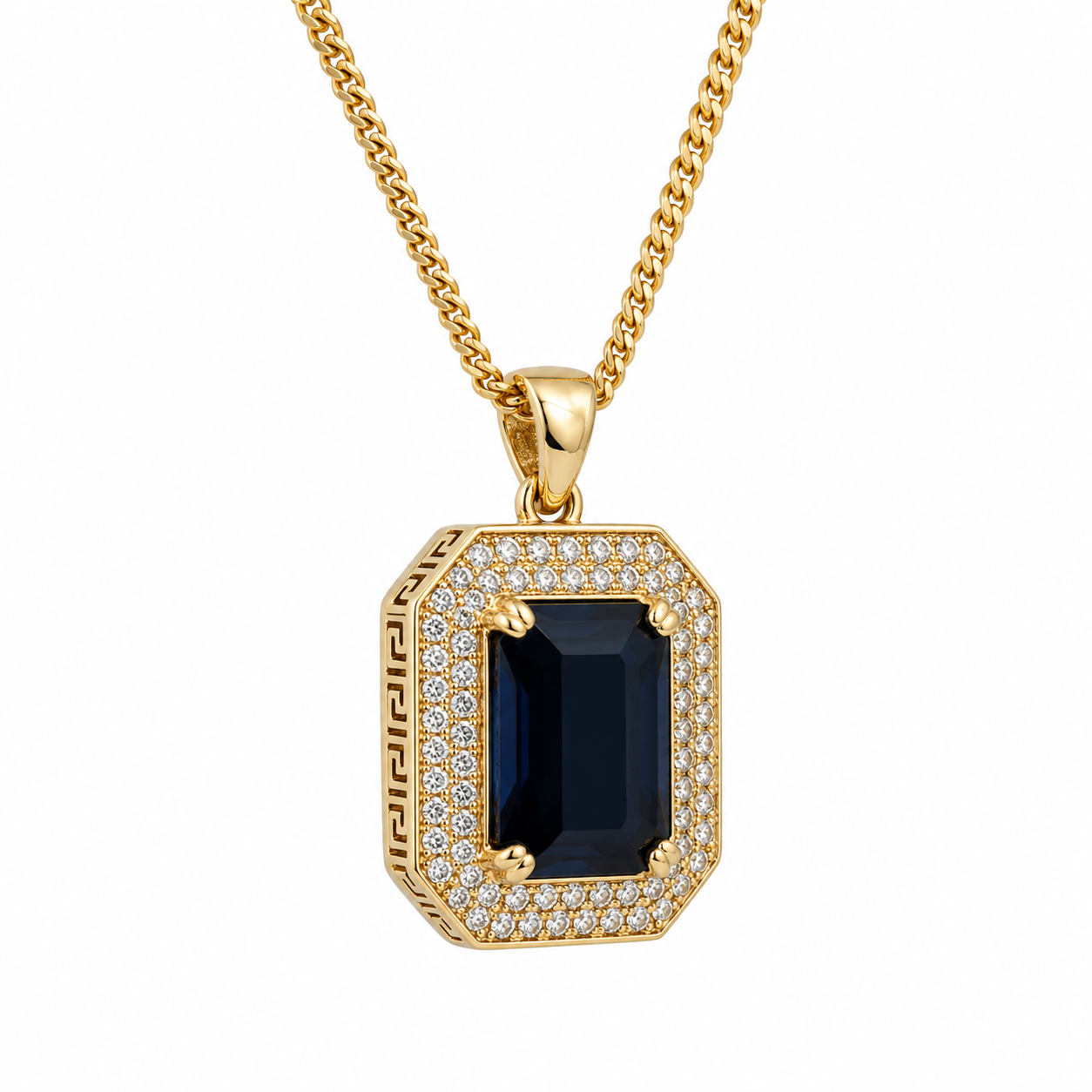9ct Gold Sapphire & Diamond Pendant Claw & Bead Set
