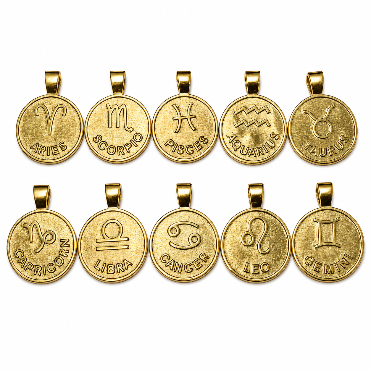 9ct Gold Star Sign Pendants
