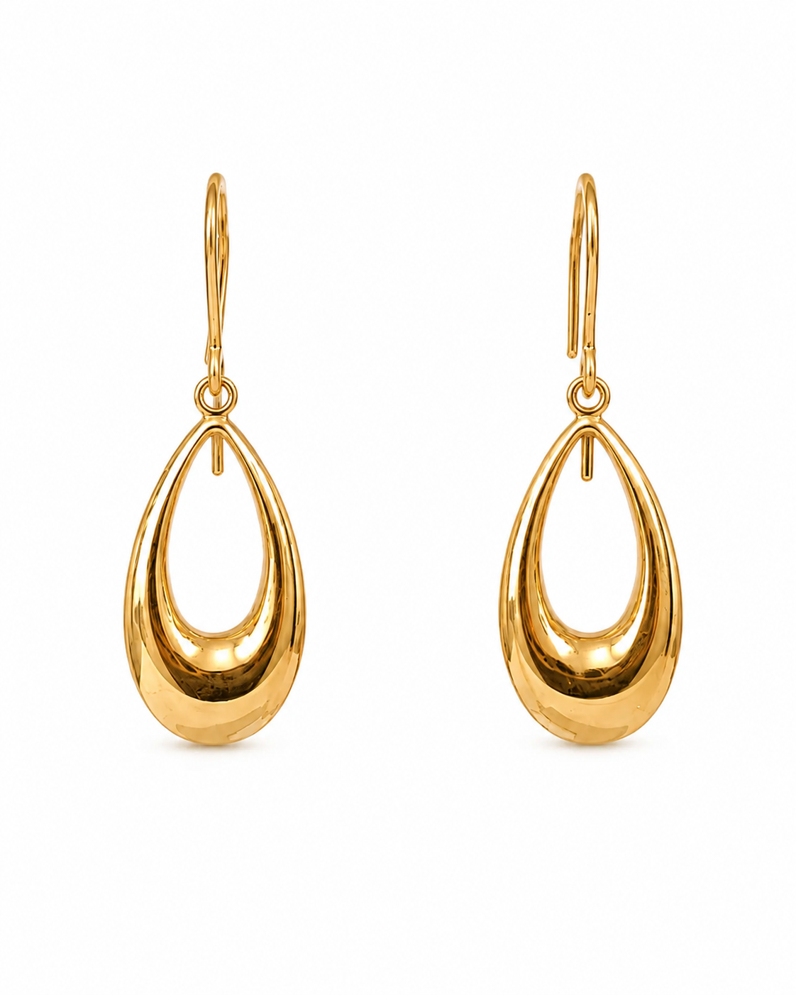 9ct Gold Teardrop Earrings 23mm