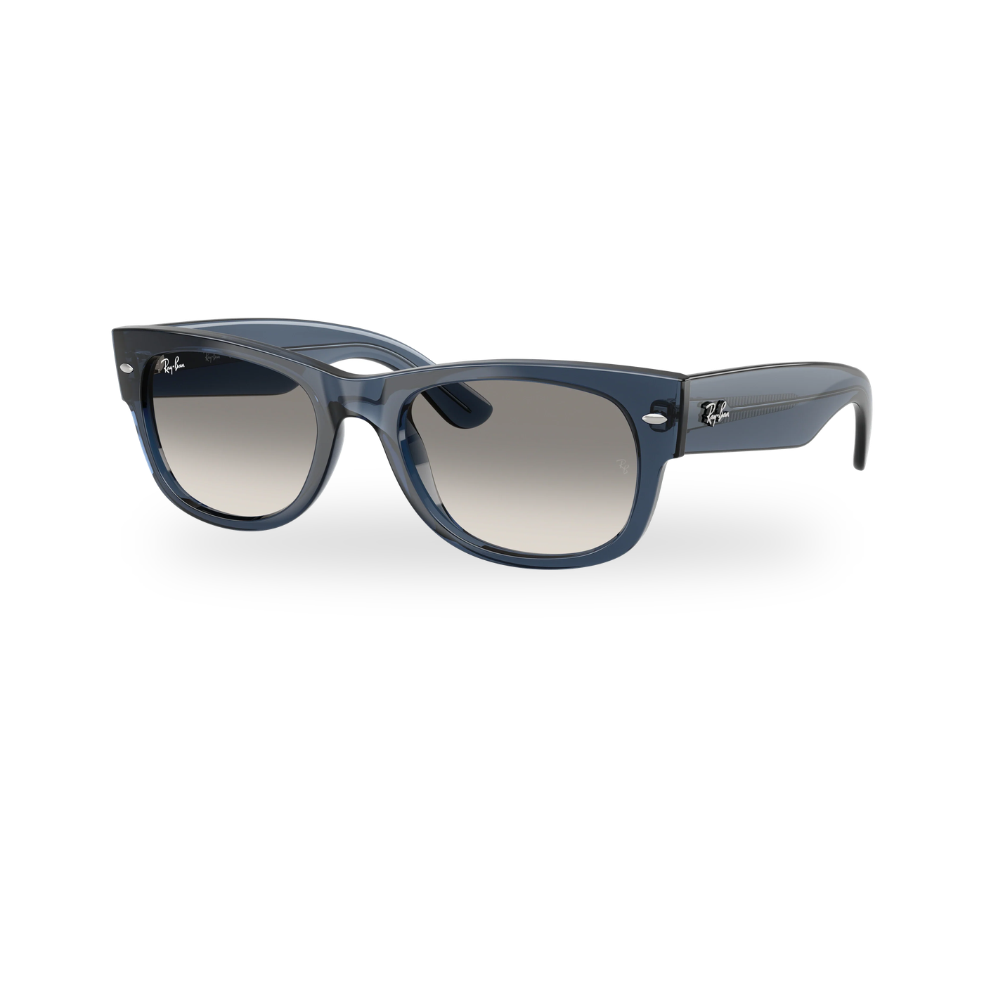 Ray-Ban RB0832S Mega Wayfarer II Sunglasses - Transparent Dark Blue / Clear Gradient Grey supplier product photo - transparent product photo with soft shadow