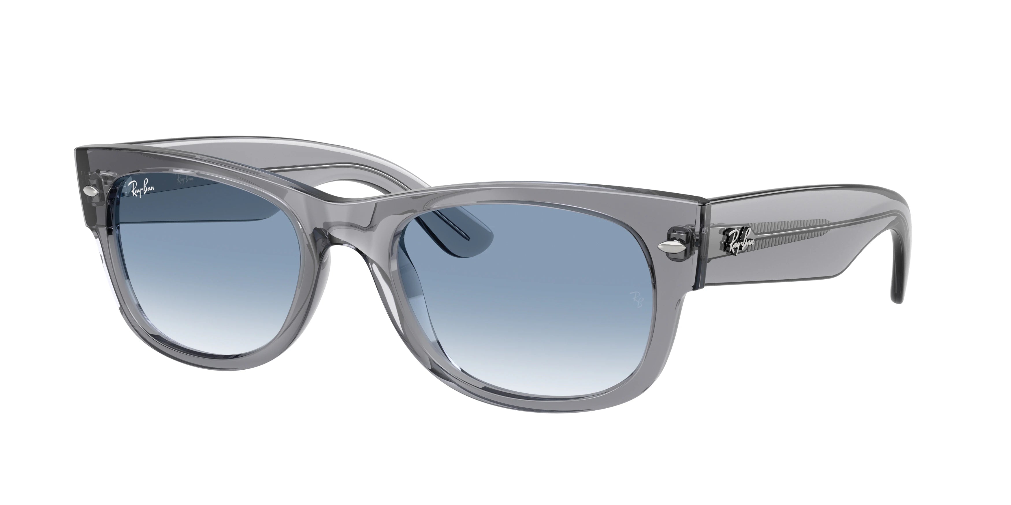Ray-Ban RB0832S Mega Wayfarer II Sunglasses - Grey / Clear Gradient Blue - original supplier photo
