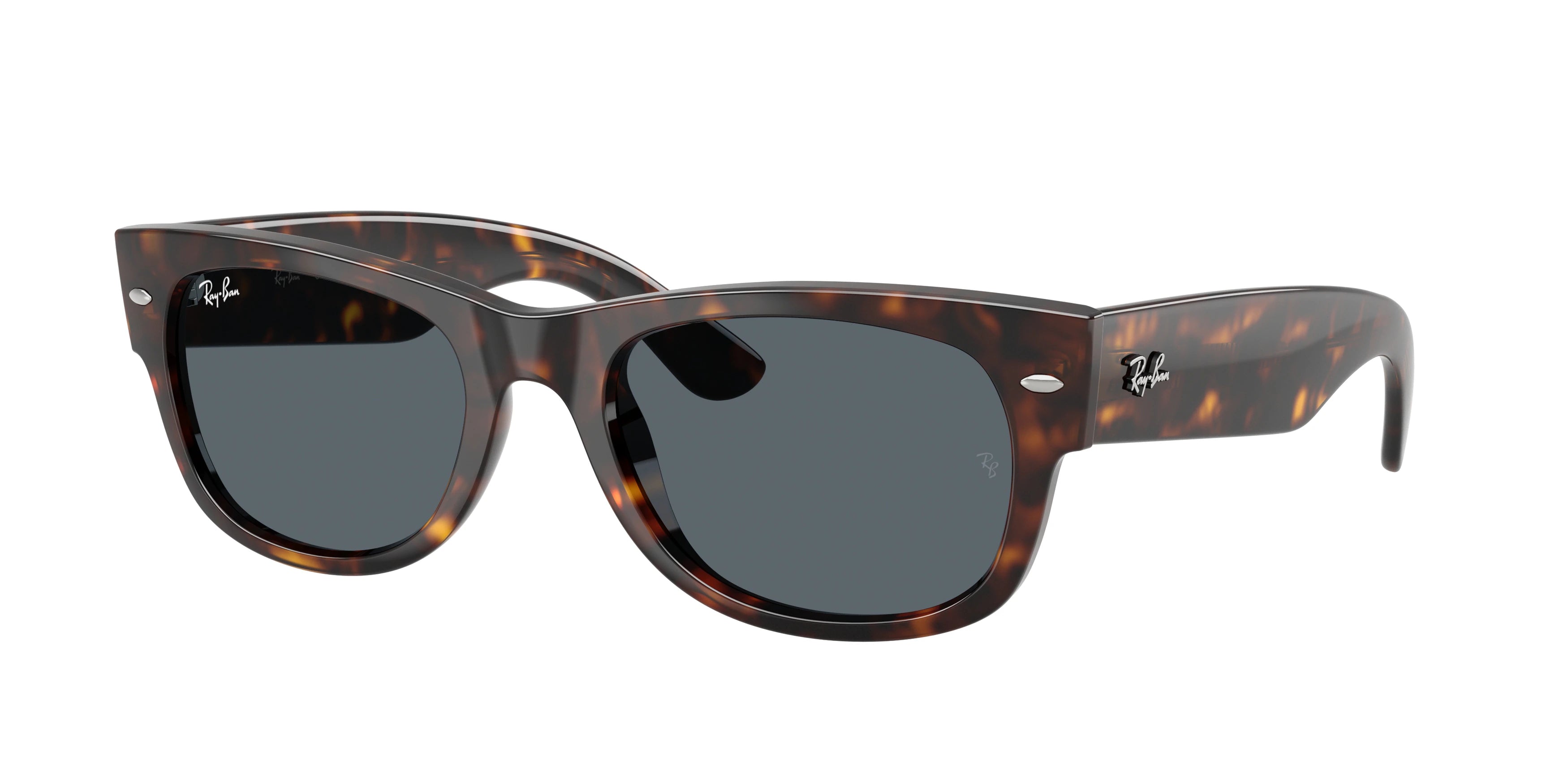 Ray-Ban RB0832S Mega Wayfarer II Sunglasses - Havana / Blue - original supplier photo