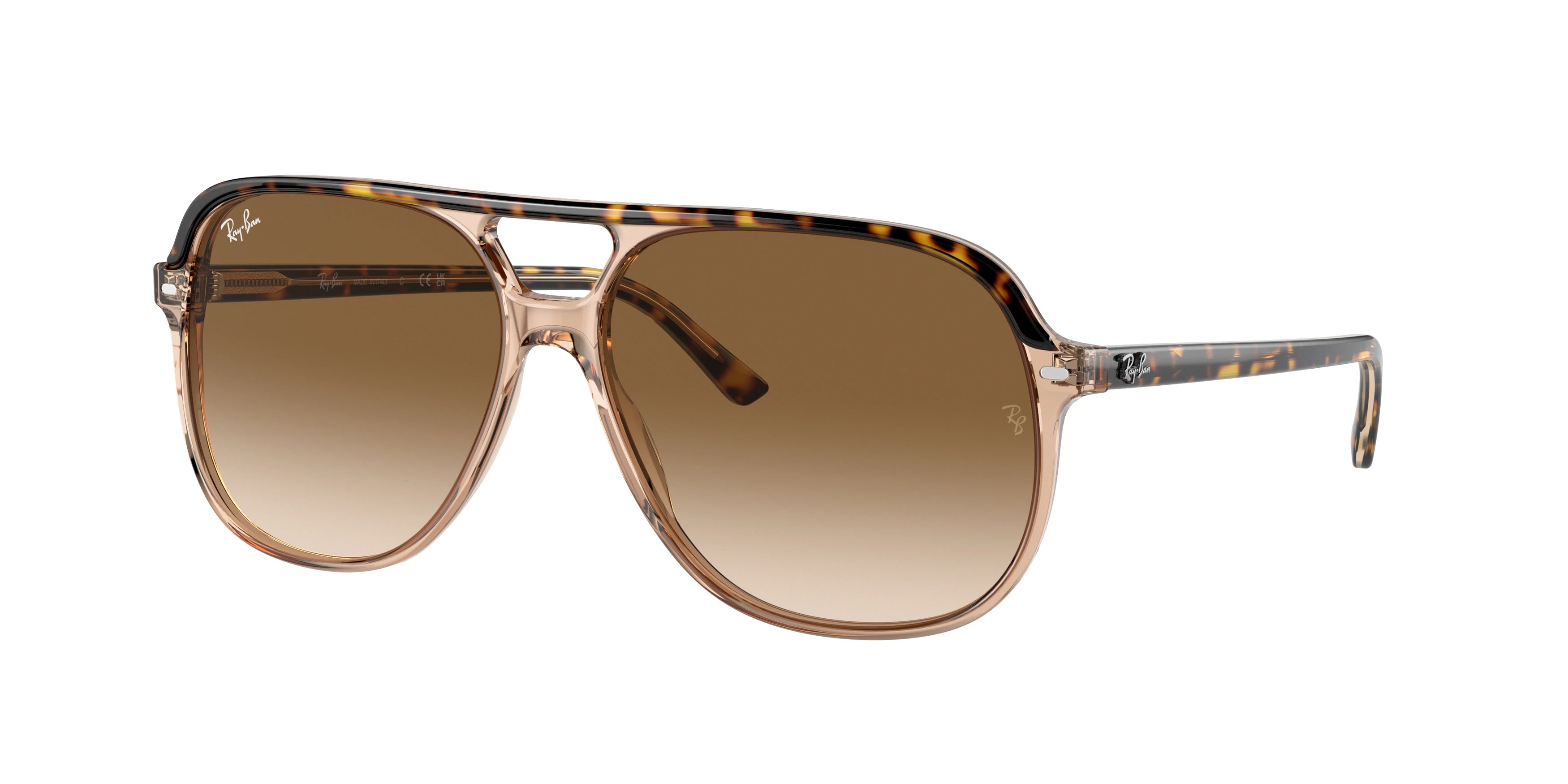 Ray-Ban RB2198 Bill Sunglasses - Havana On Transparent Brown / Light Brown Gradient - original supplier photo