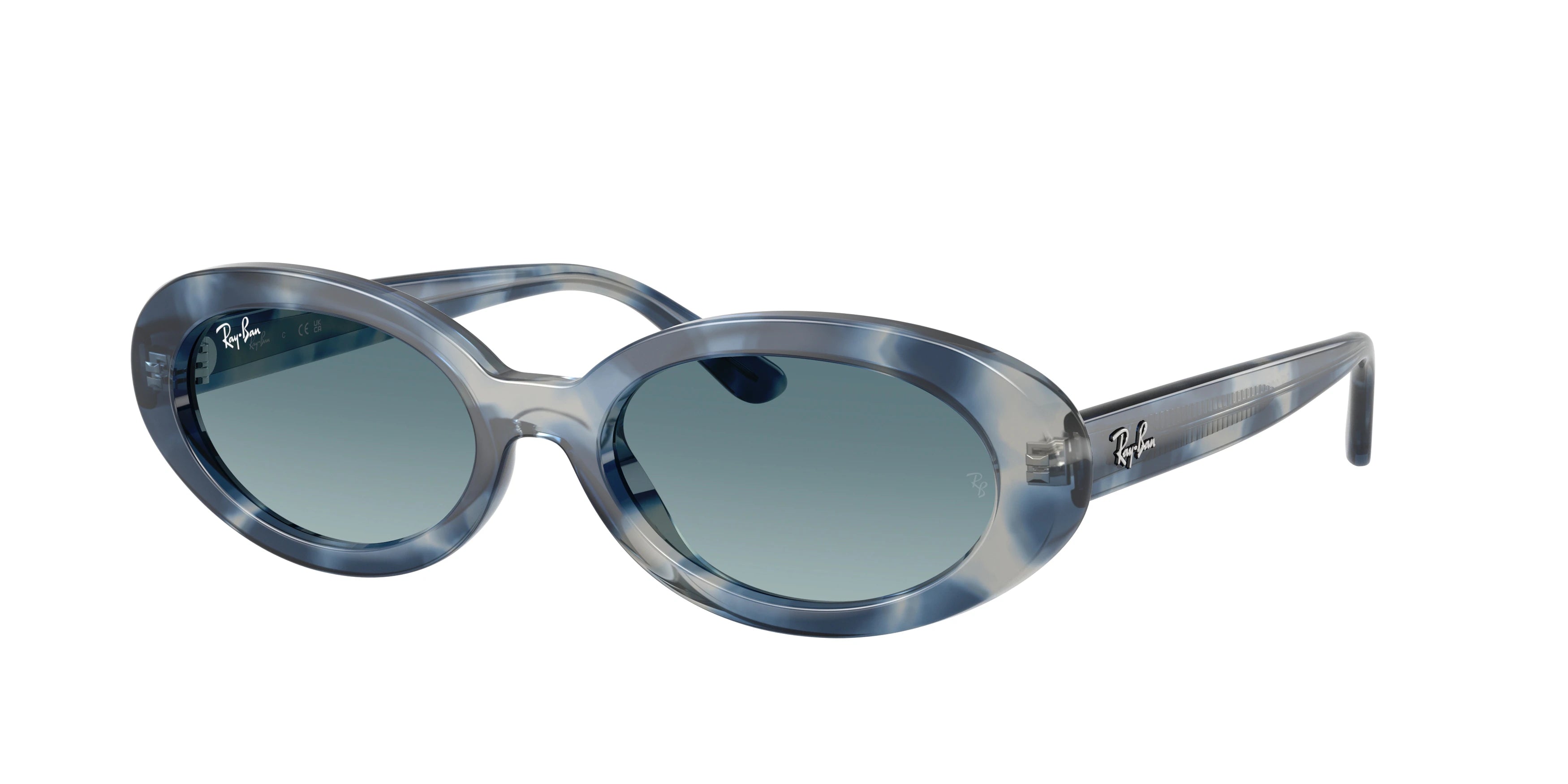 Ray-Ban RB2223 Sunglasses - Opal Blue Havana / Blue Gradient Grey - original supplier photo