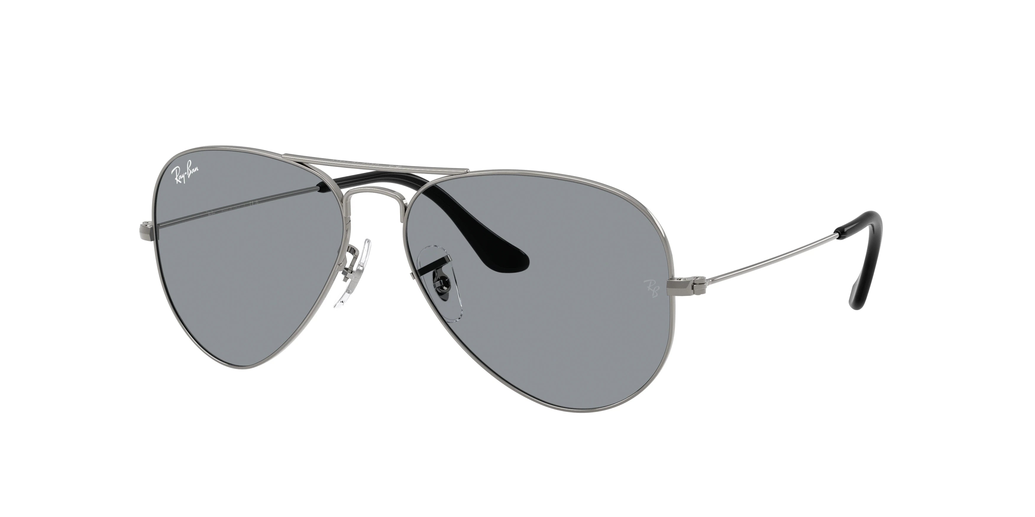 Ray-Ban RB3025 Aviator Large Metal Sunglasses - Gunmetal / Grey - original supplier photo