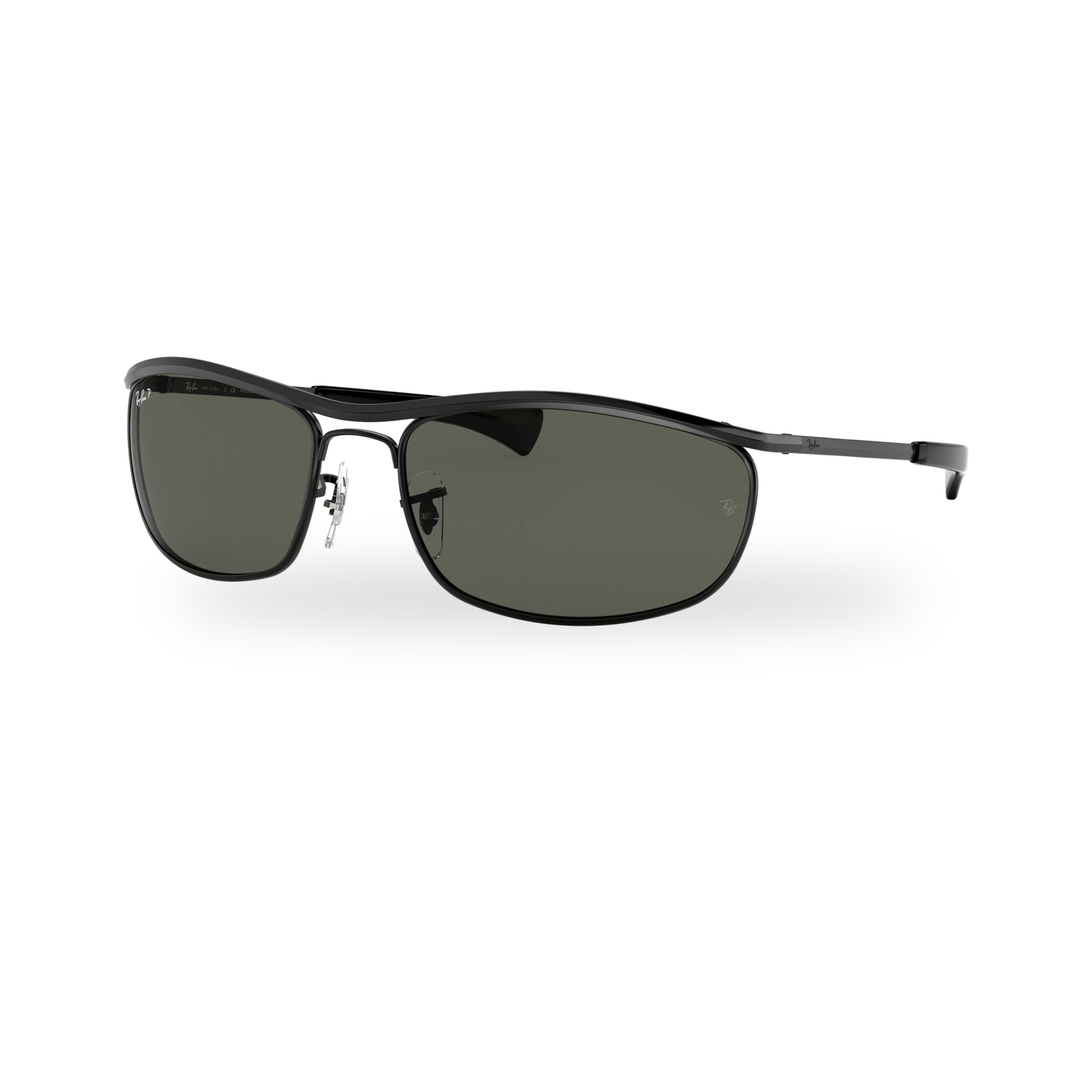 Ray-Ban RB3119M Olympian I Deluxe Sunglasses - Black / G-15 Green Polarised supplier product photo - transparent product photo with soft shadow
