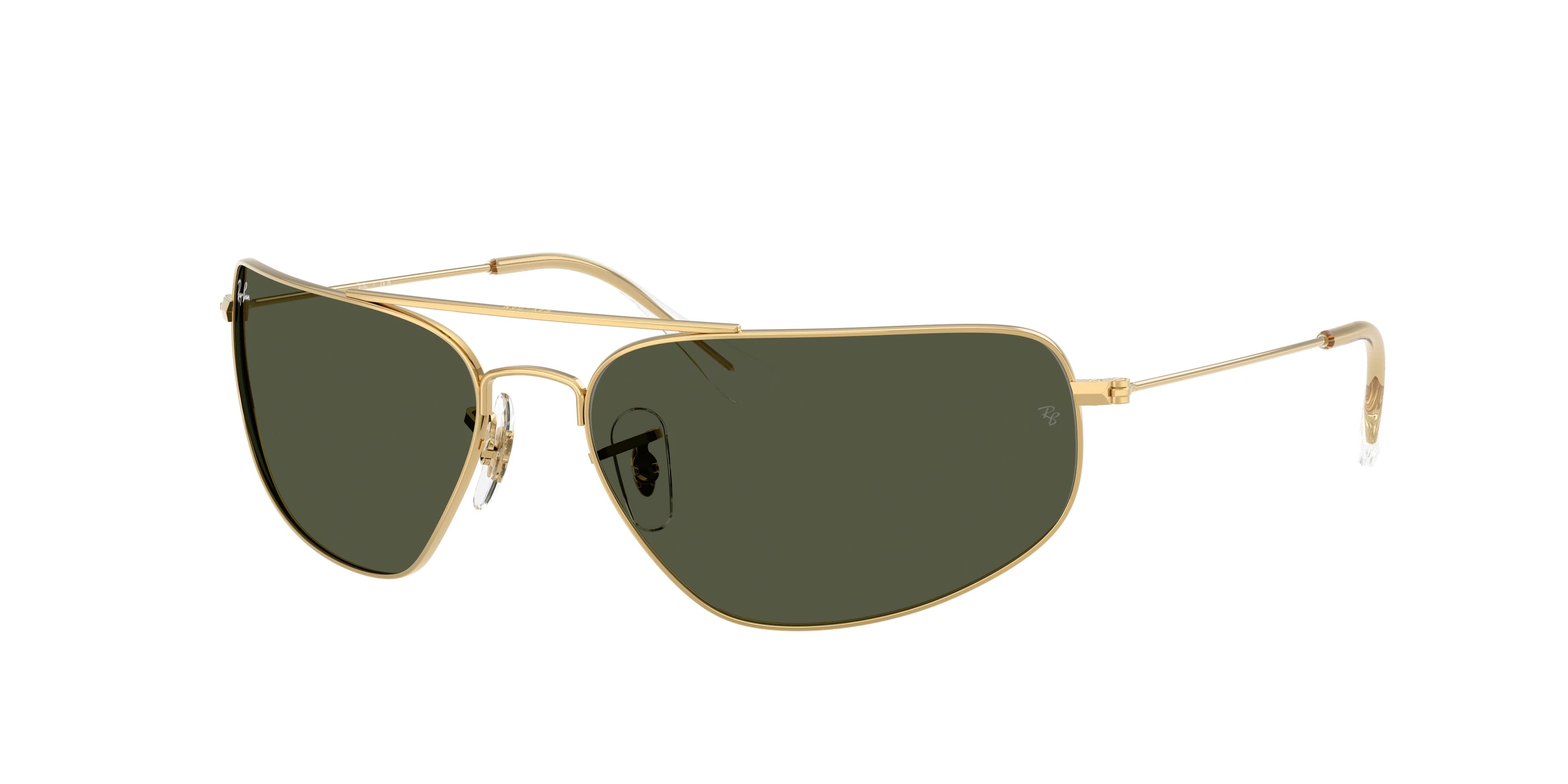 Ray-Ban RB3780 Sunglasses - Arista Gold / Green - original supplier photo