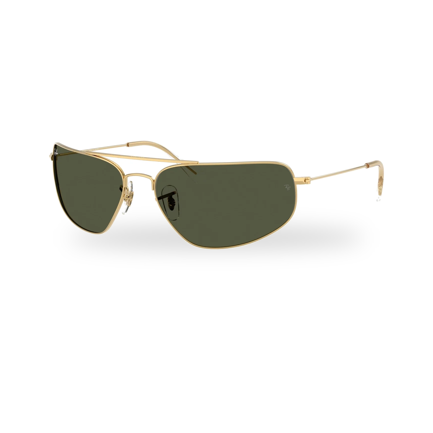 Ray-Ban RB3780 Sunglasses - Arista Gold / Green supplier product photo - transparent product photo with soft shadow