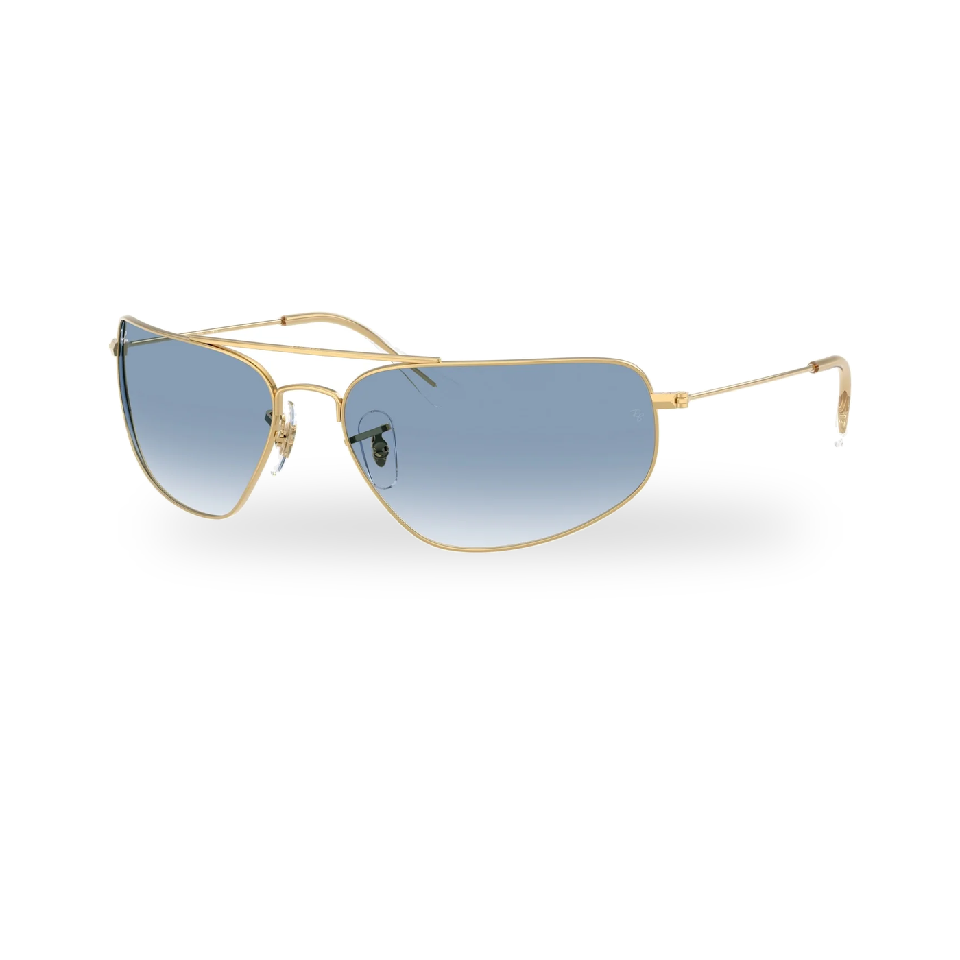 Ray-Ban RB3780 Sunglasses - Arista Gold / Clear Gradient Blue supplier product photo - transparent product photo with soft shadow
