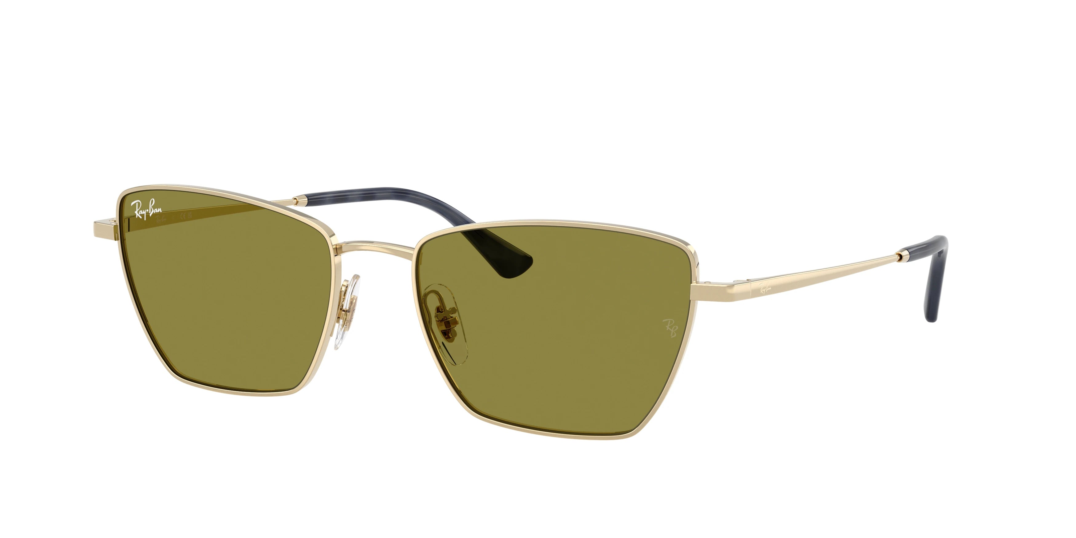 Ray-Ban RB3783 Sunglasses - Pale Gold / Green - original supplier photo