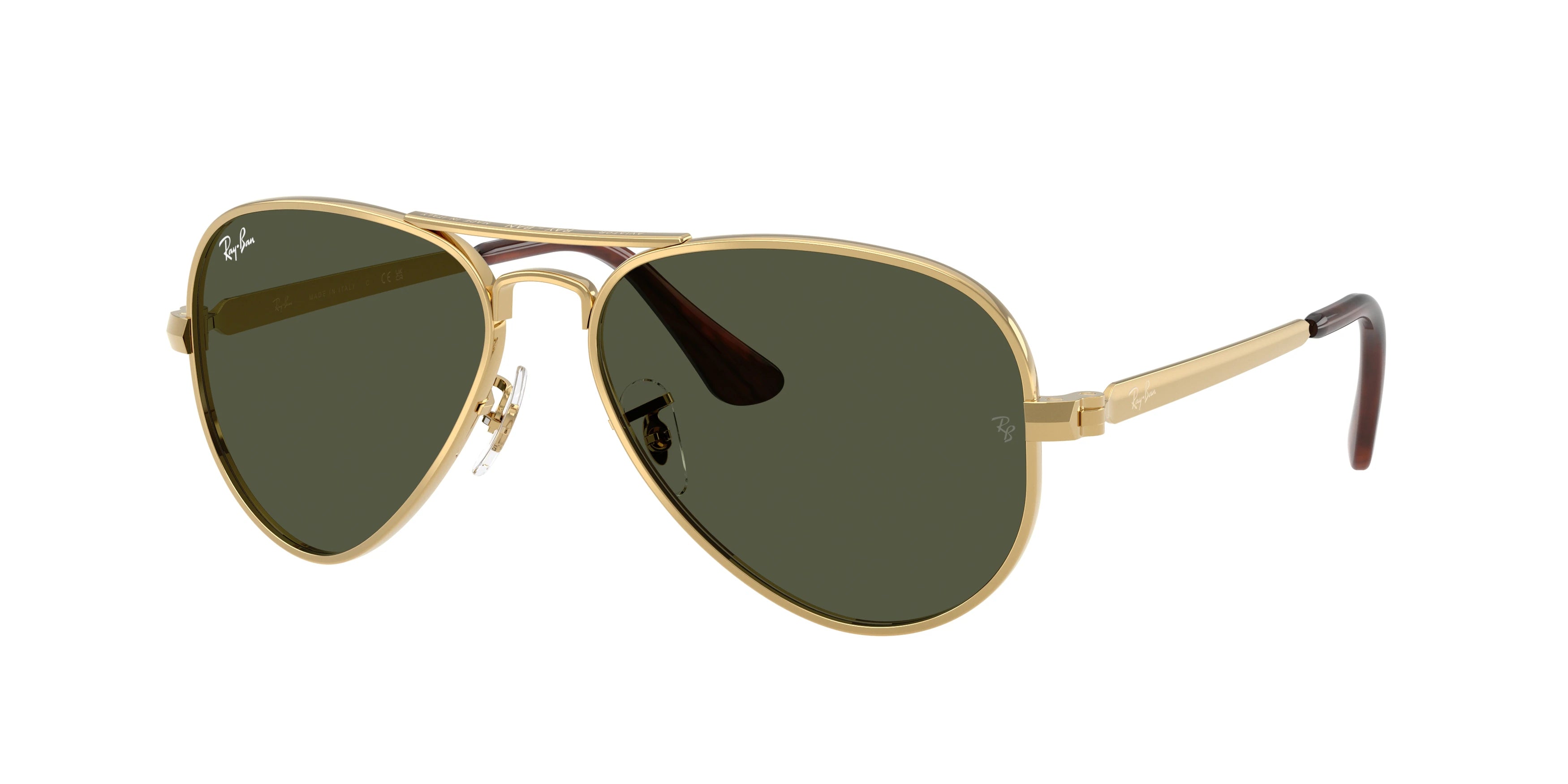Ray-Ban RB3925 Aviator Max Sunglasses - Arista Gold / Green - original supplier photo