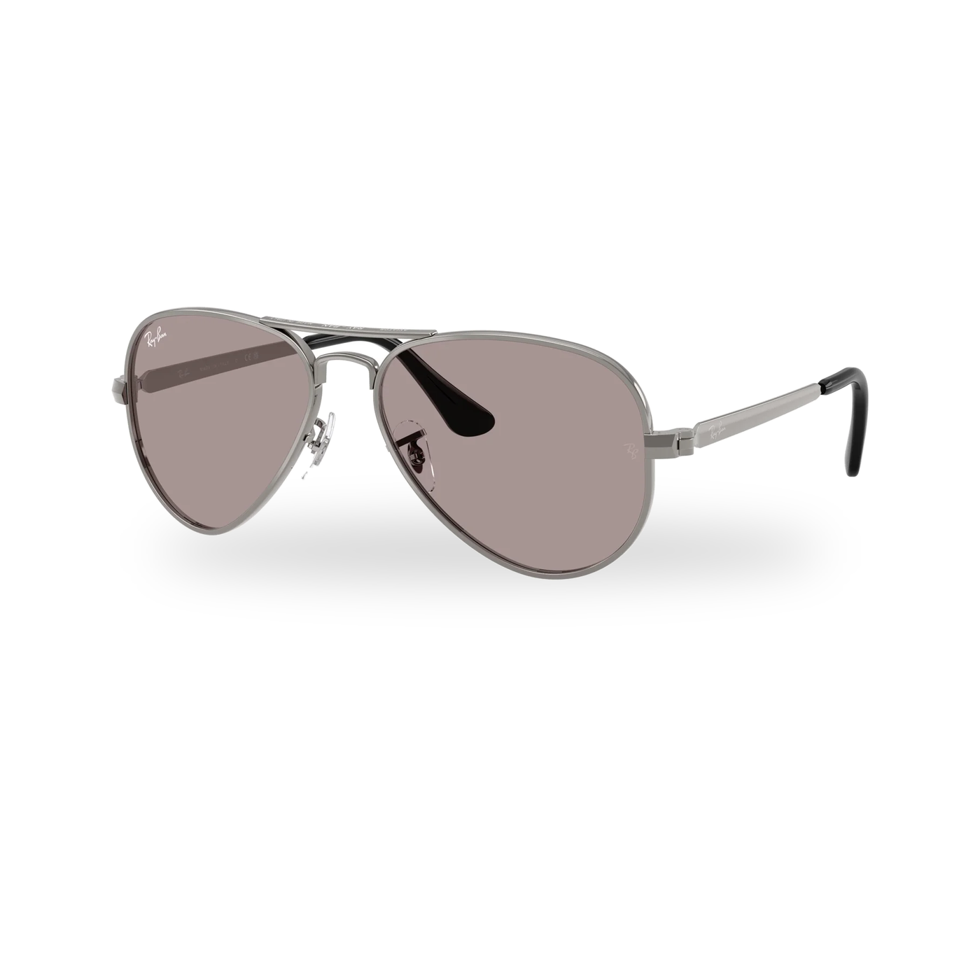 Ray-Ban RB3925 Aviator Max Sunglasses - Gunmetal / Violet supplier product photo - transparent product photo with soft shadow