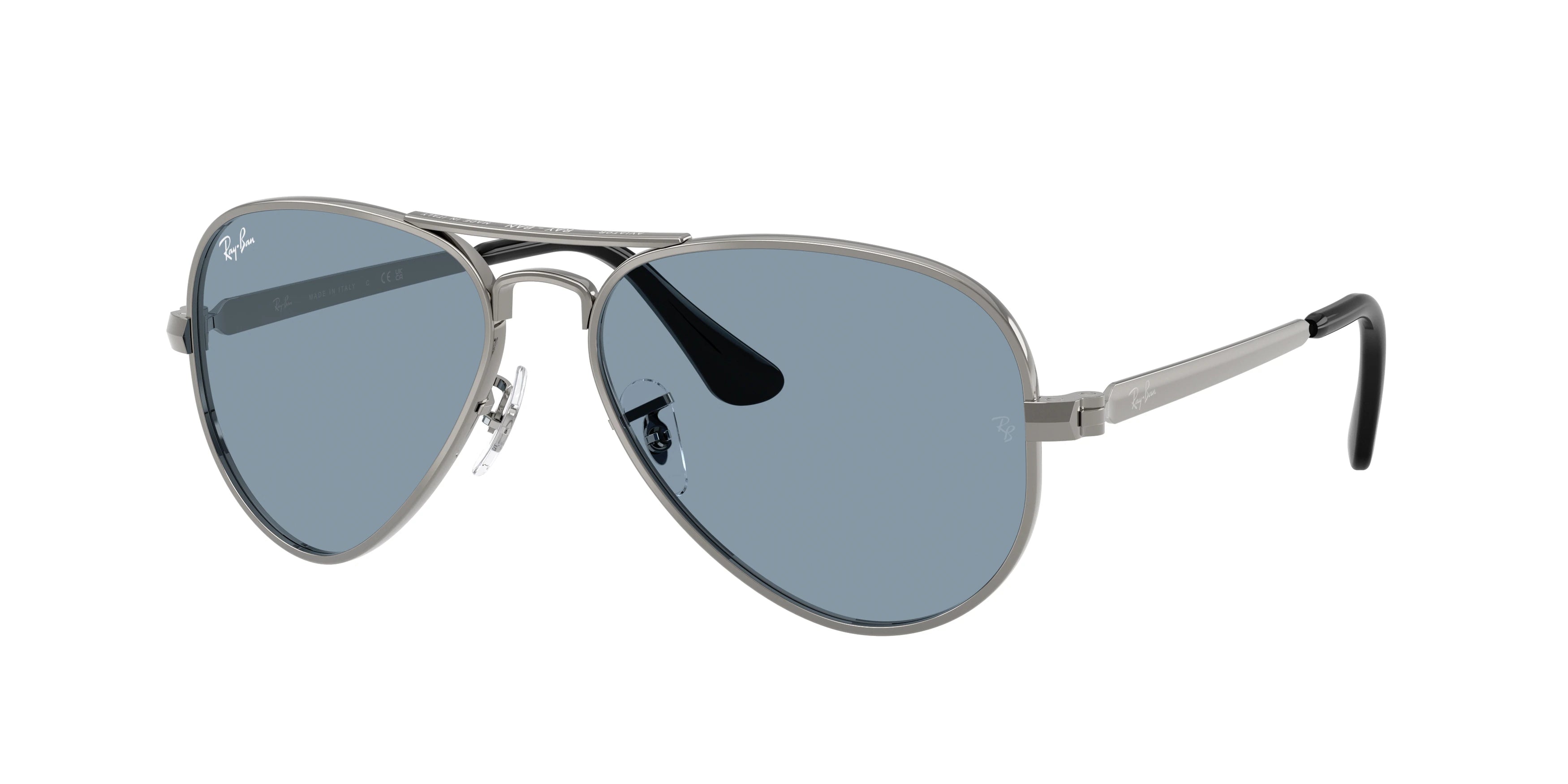 Ray-Ban RB3925 Aviator Max Sunglasses - Gunmetal / Blue - original supplier photo