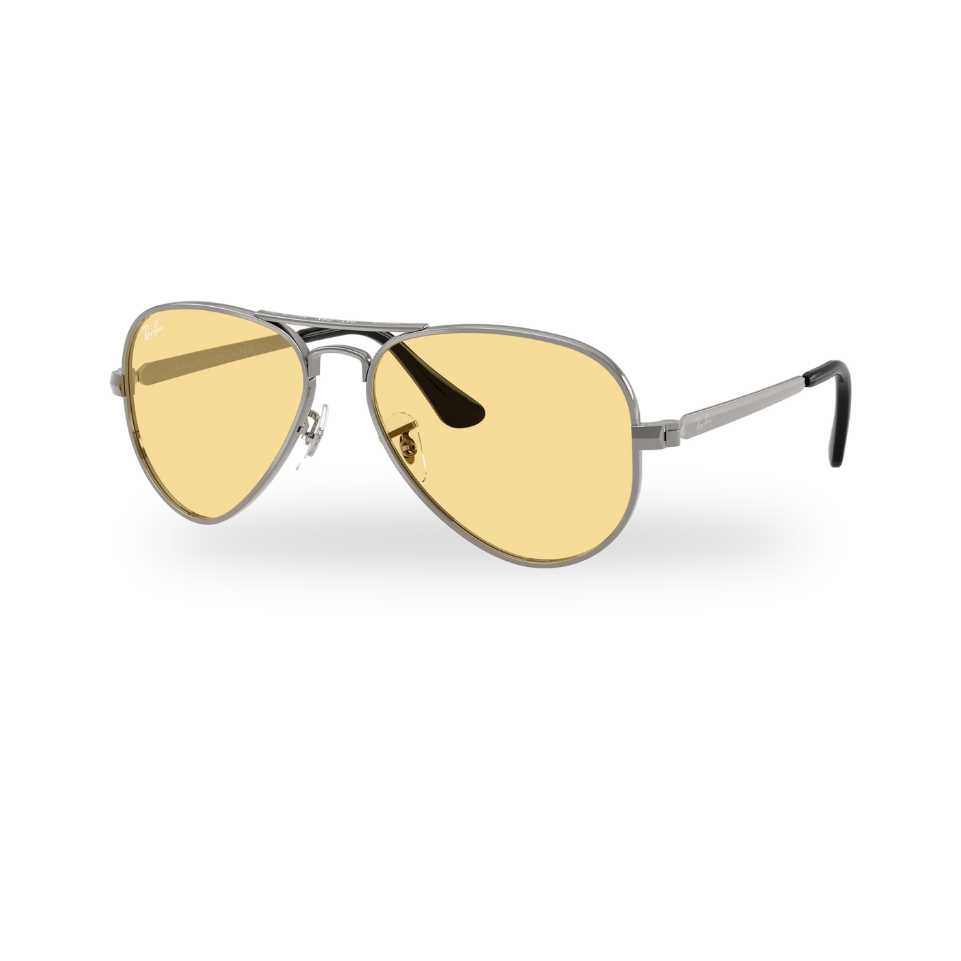 Ray-Ban RB3925 Aviator Max Sunglasses - Gunmetal / Yellow supplier product photo - transparent product photo with soft shadow