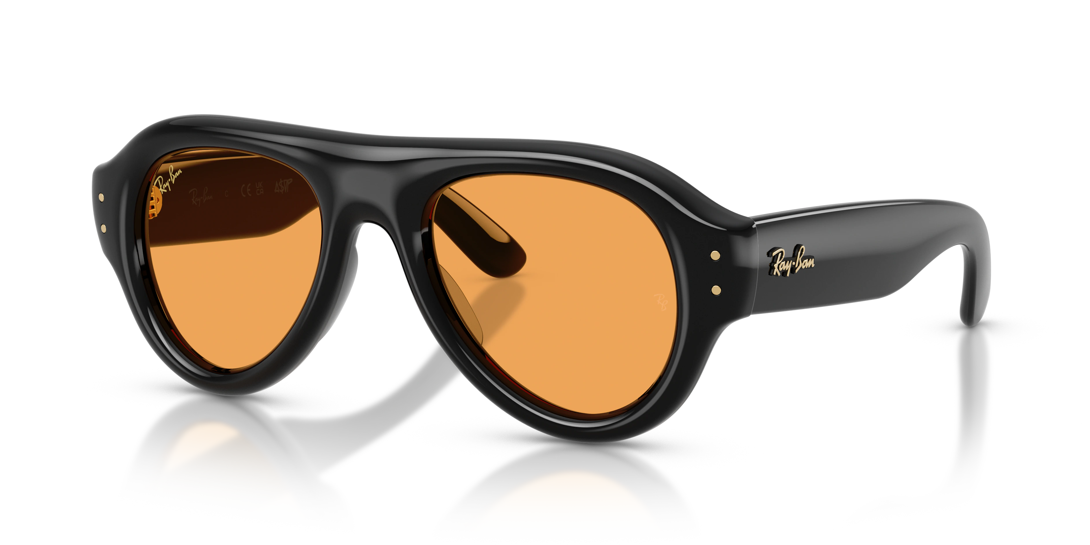 Ray-Ban RB4925 A$AP Rocky Puffer Sunglasses - Black / Orange supplier premium shadow image