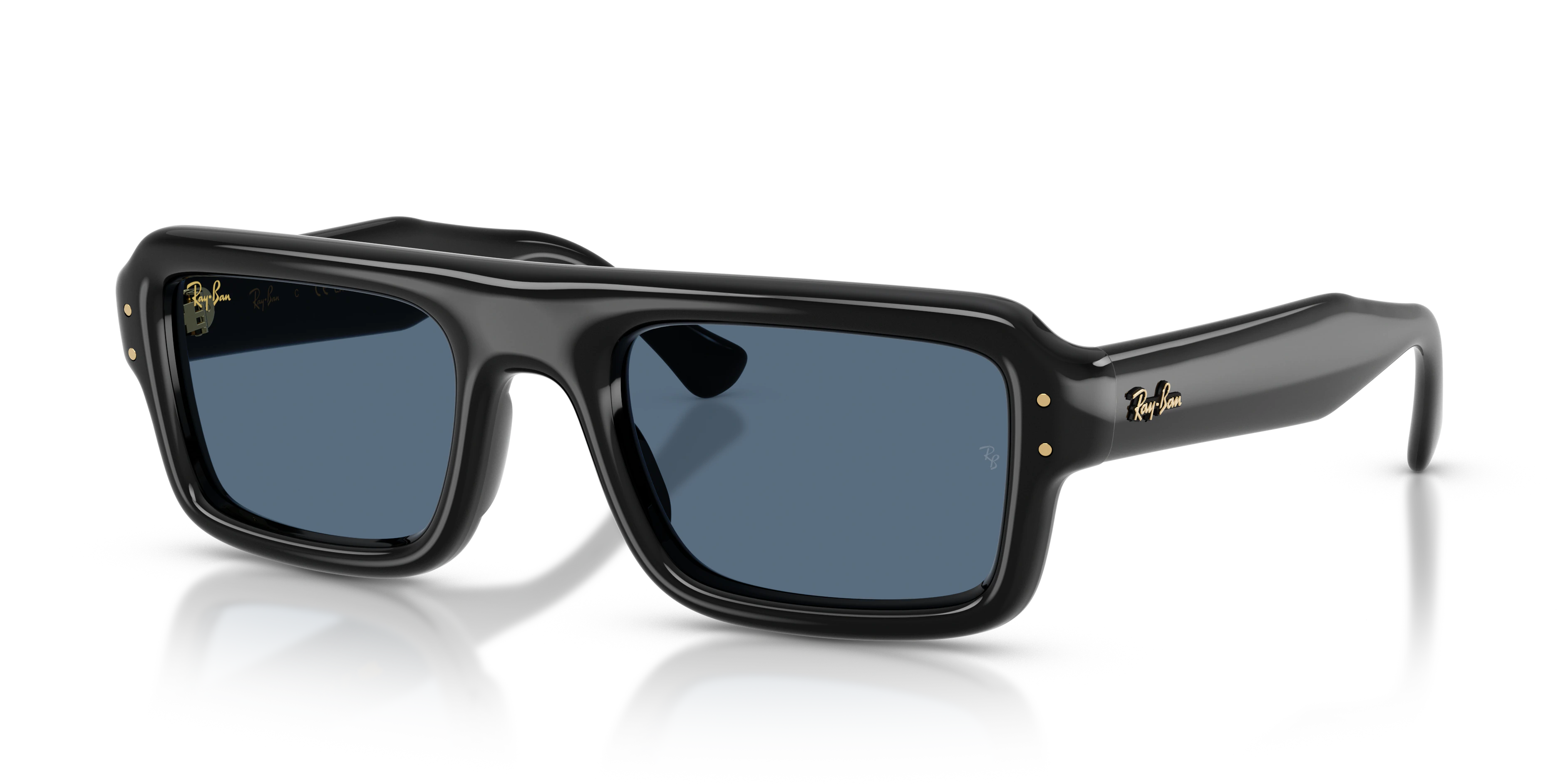 Ray-Ban RB4954 A$AP Rocky Puffer Sunglasses - Black / Dark blue supplier shadow image