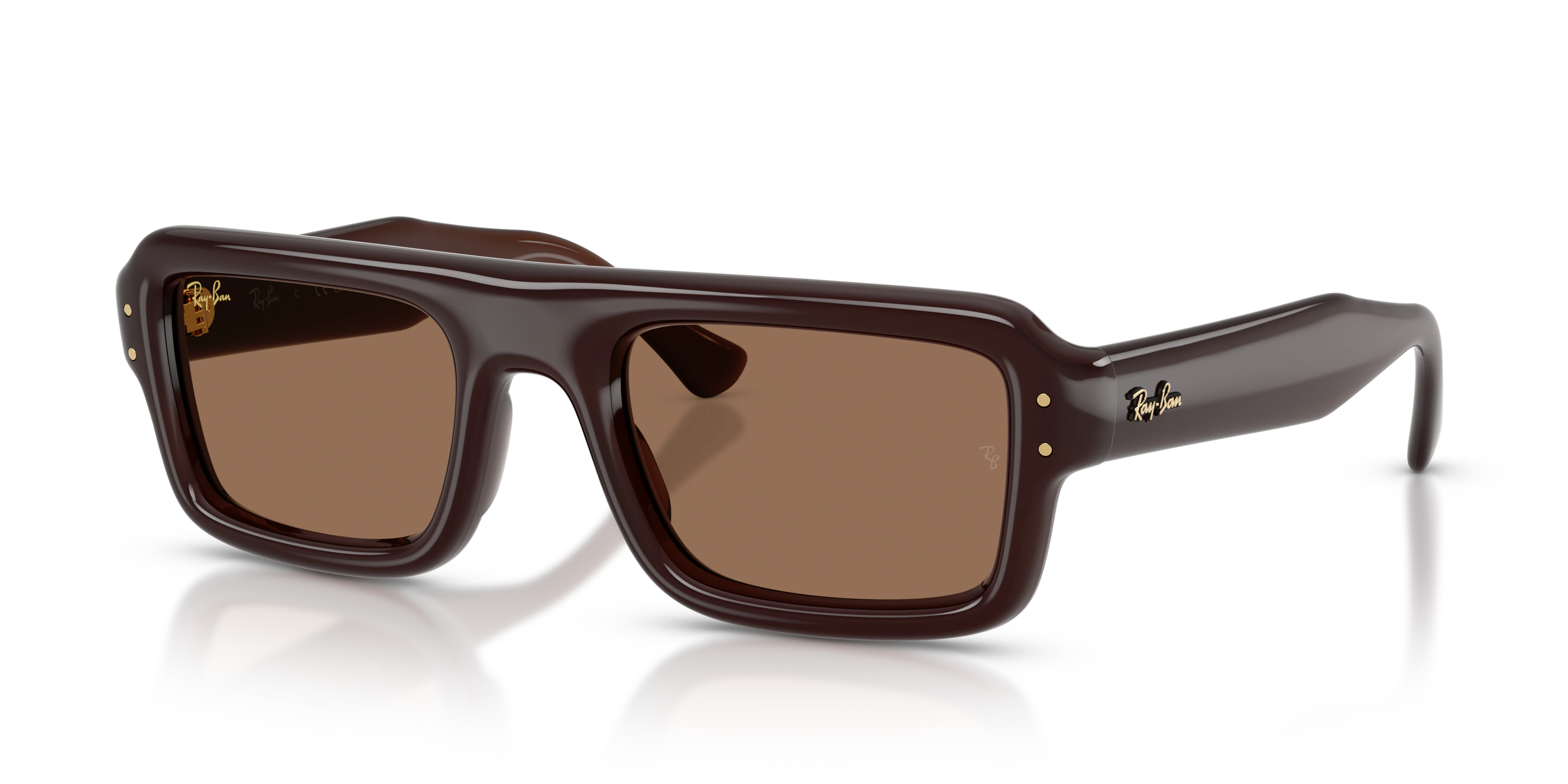Ray-Ban RB4954 A$AP Rocky Puffer Sunglasses - Transparent dark brown / Dark brown supplier premium shadow image
