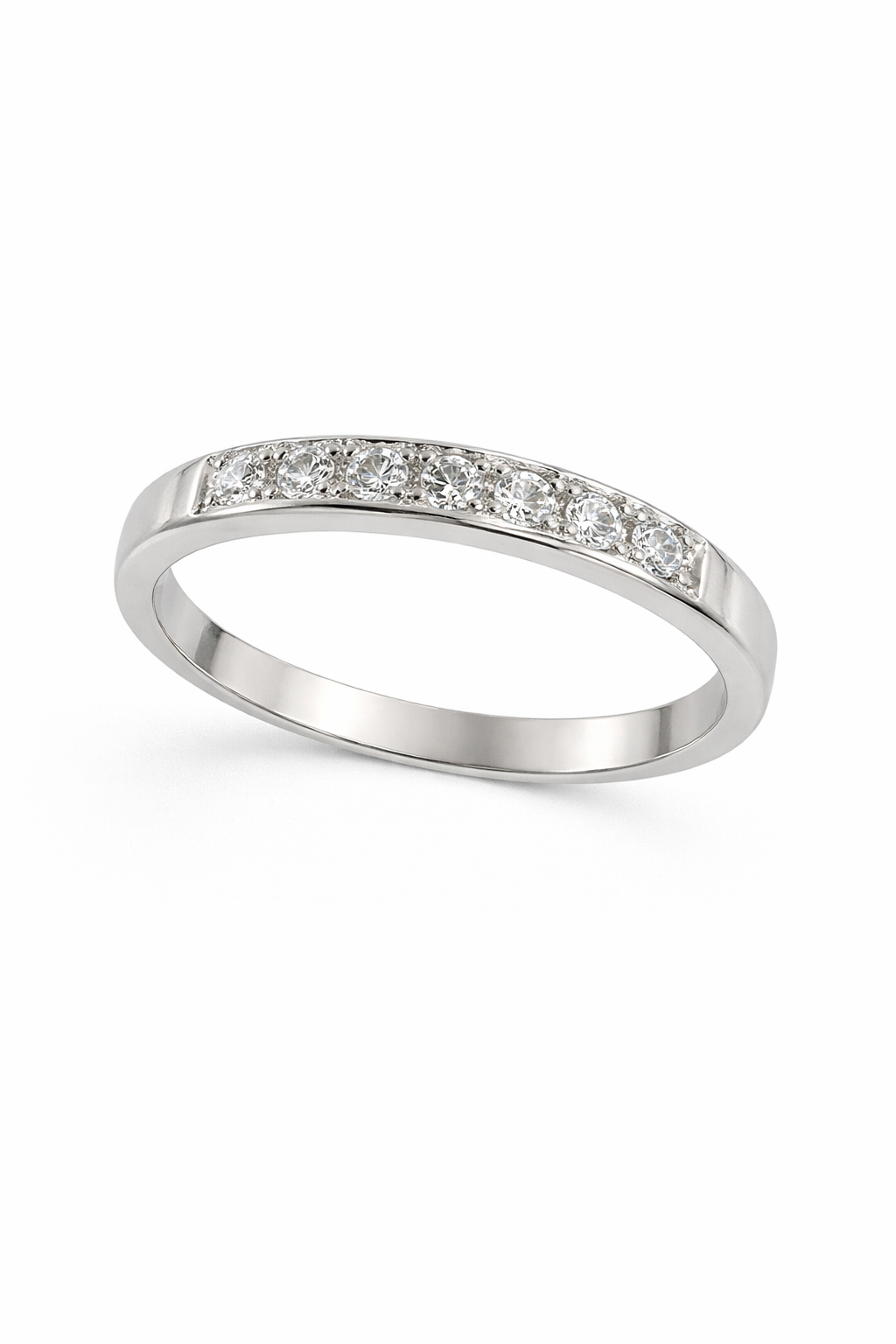 Sterling Silver Cubic Zirconia Band Ring