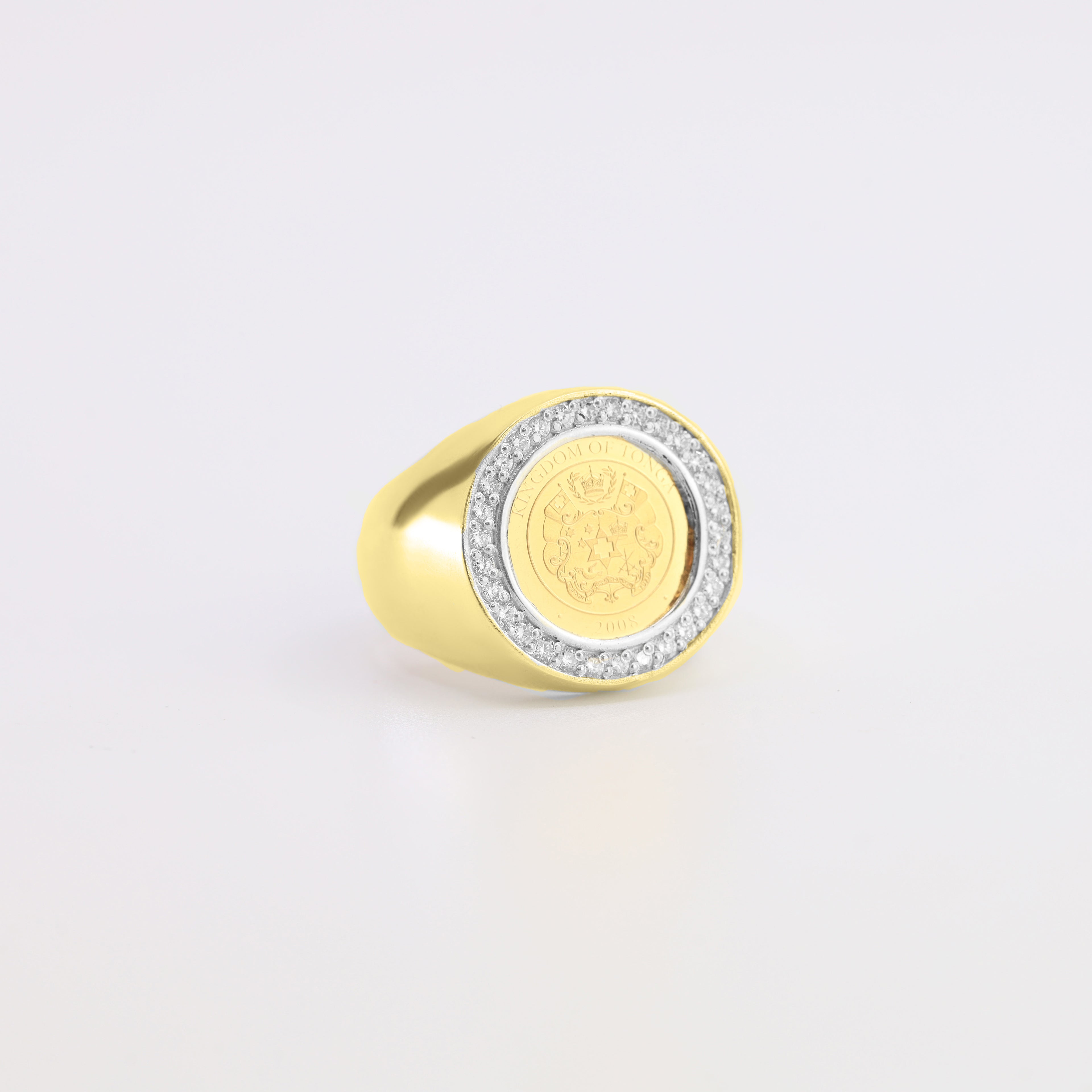 9ct Kingdom of Tonga Ring 22k Coin