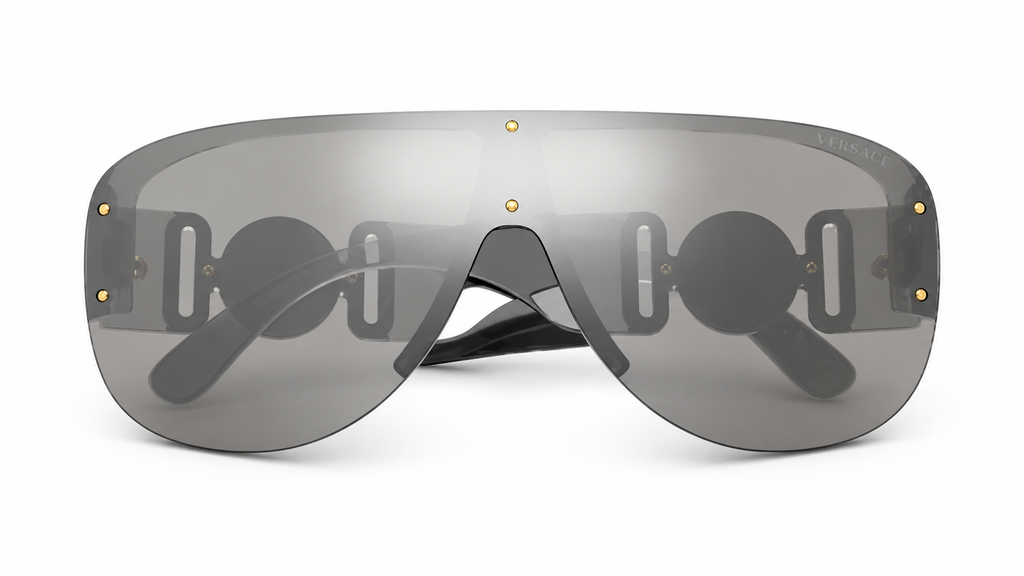 Versace VE4391 Transparent Grey Shield Sunglasses