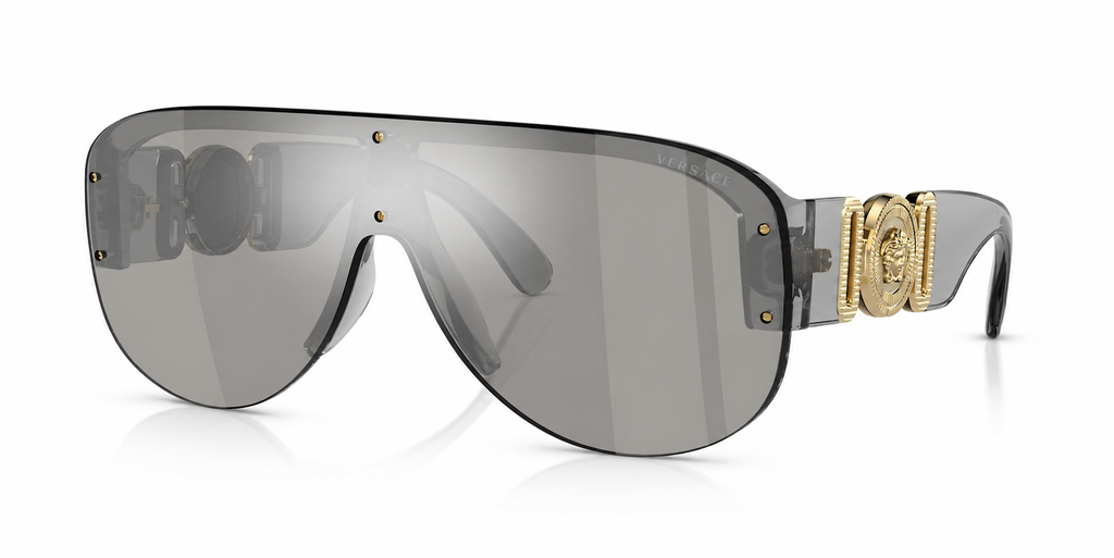 Versace VE4391 Transparent Grey Shield Sunglasses