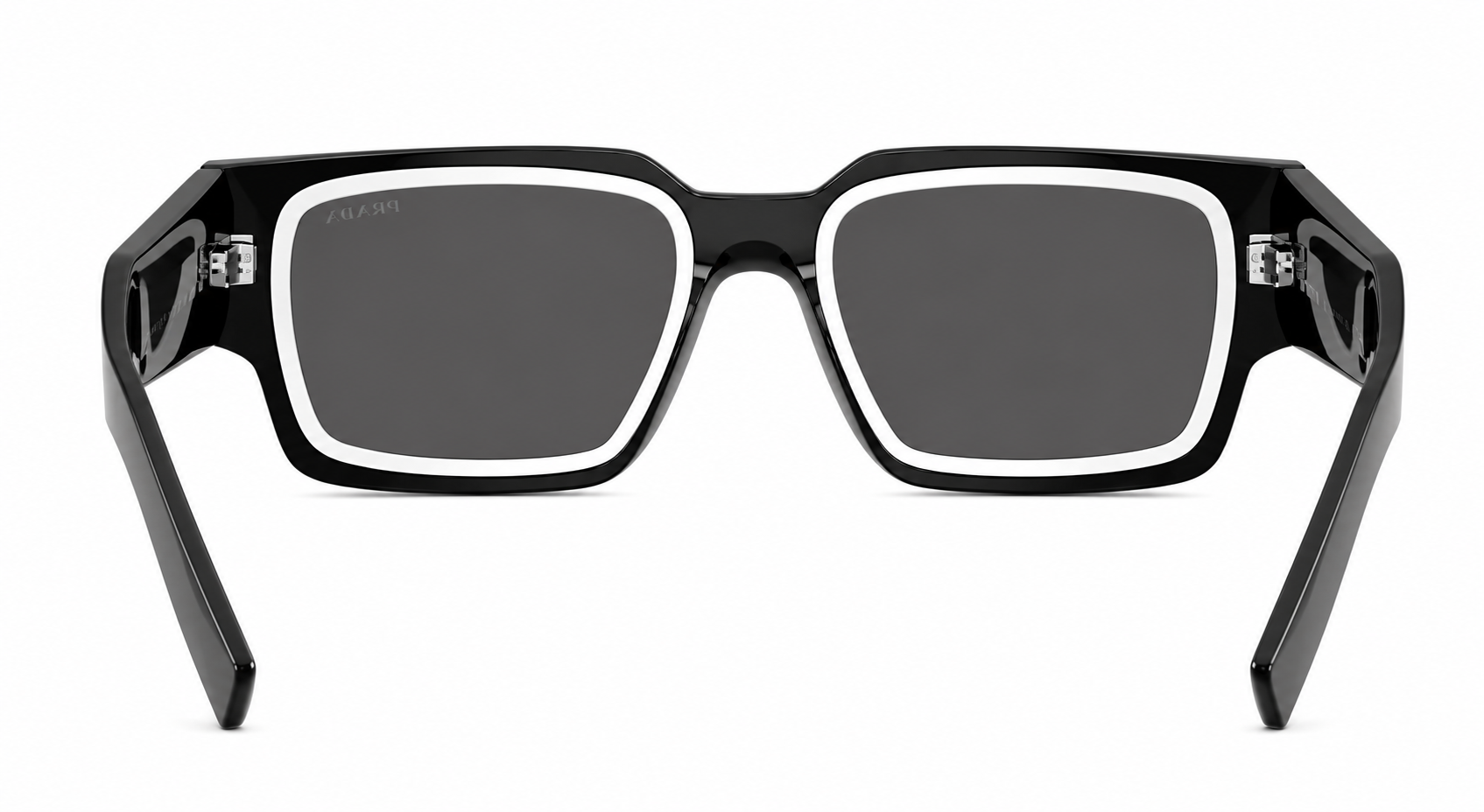 Prada PR B17S Black Rectangle Sunglasses