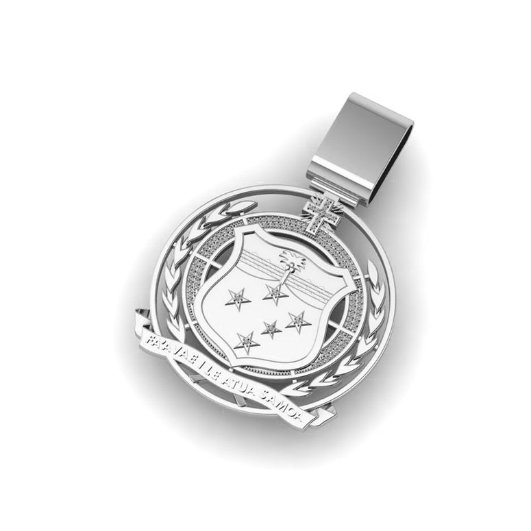 Samoan Large Sterling Silver Pendant