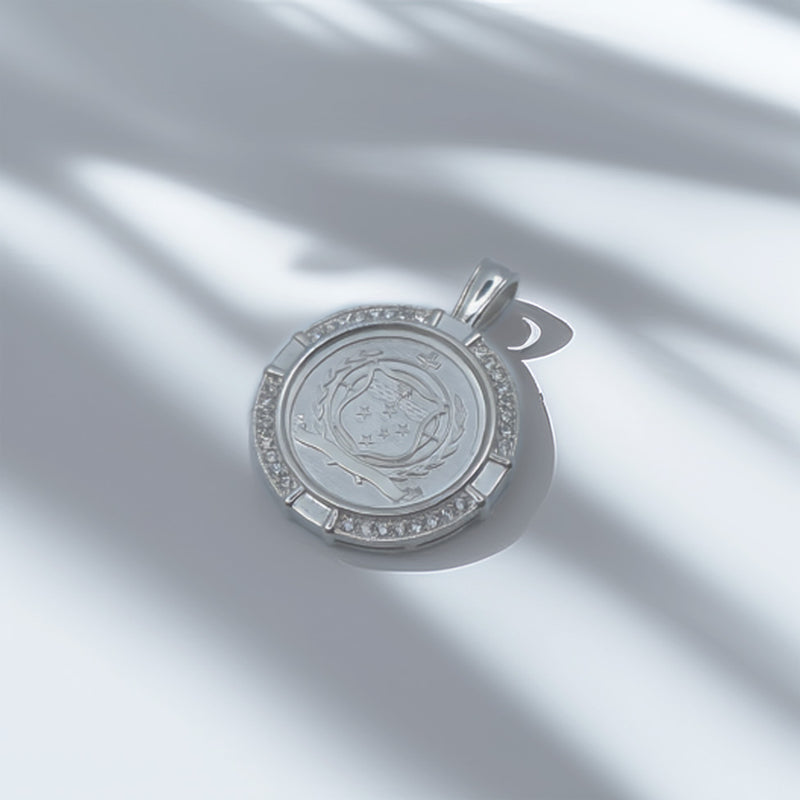 Samoan Sovereign Pendant CZ Stones + Chain