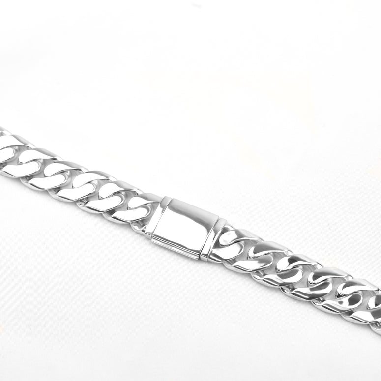 Curb Link Silver Chain 60cm