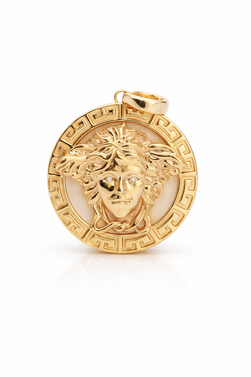 9ct Gold Medusa Pendant