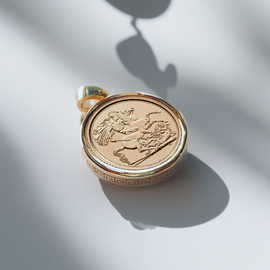 Mr Money Custom Half Sovereign Pendant